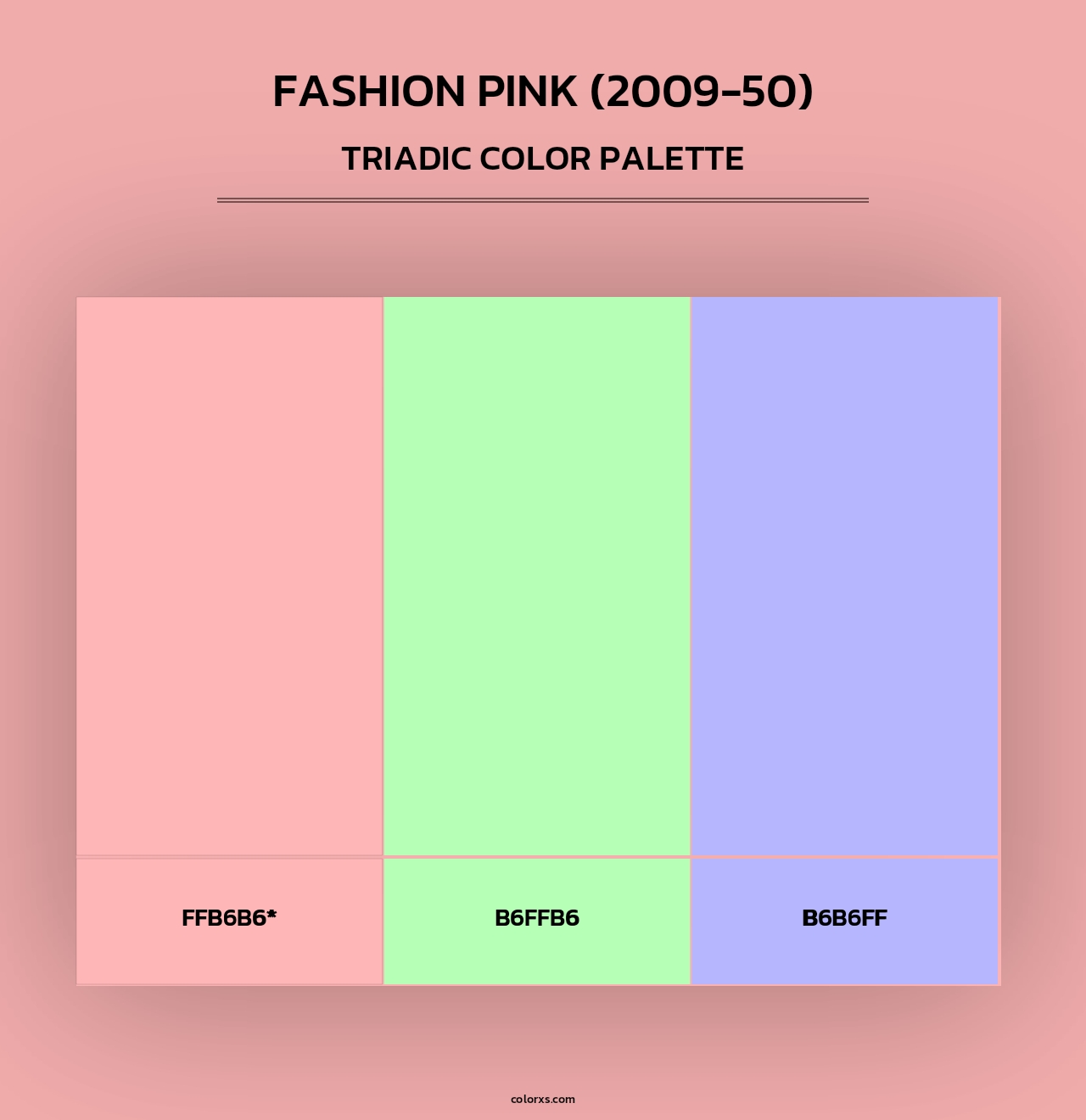 Fashion Pink (2009-50) - Triadic Color Palette