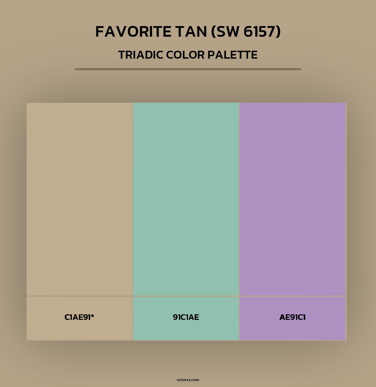Favorite Tan (SW 6157) - Triadic Color Palette