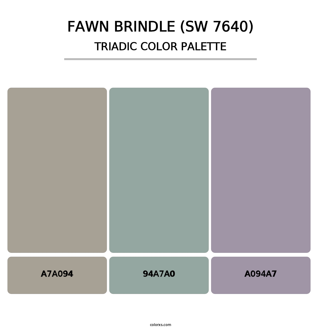 Fawn Brindle (SW 7640) - Triadic Color Palette