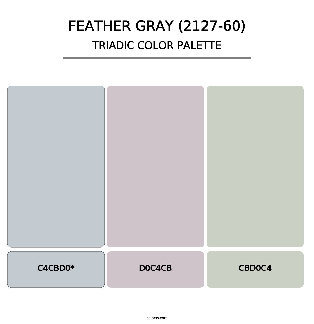 Feather Gray (2127-60) - Triadic Color Palette