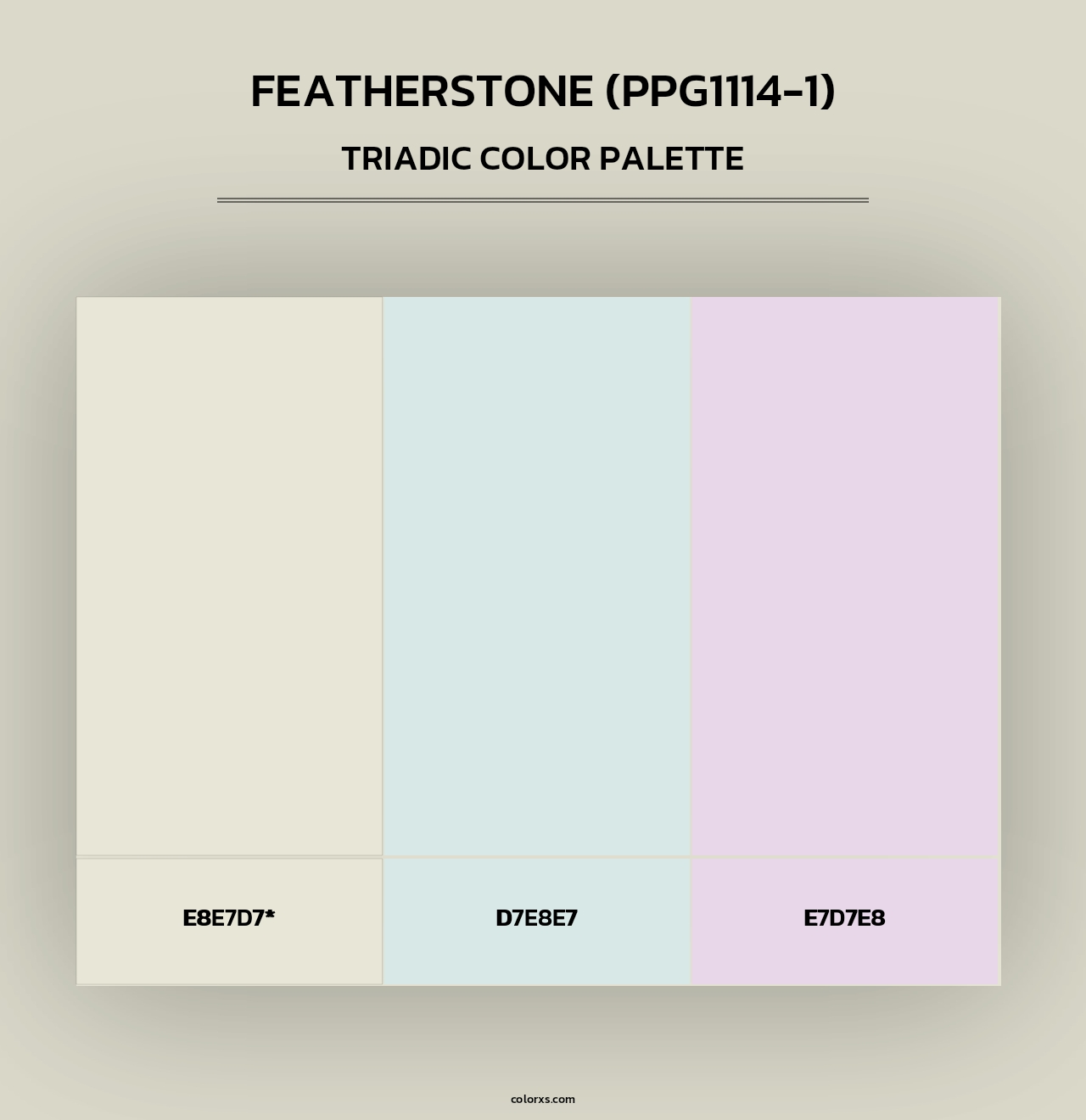 Featherstone (PPG1114-1) - Triadic Color Palette