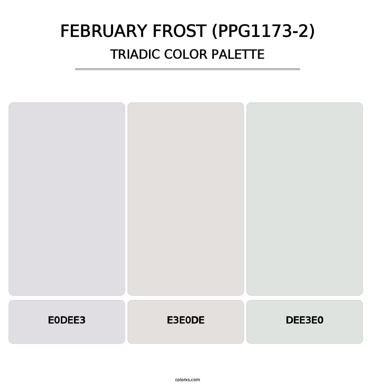 February Frost (PPG1173-2) - Triadic Color Palette
