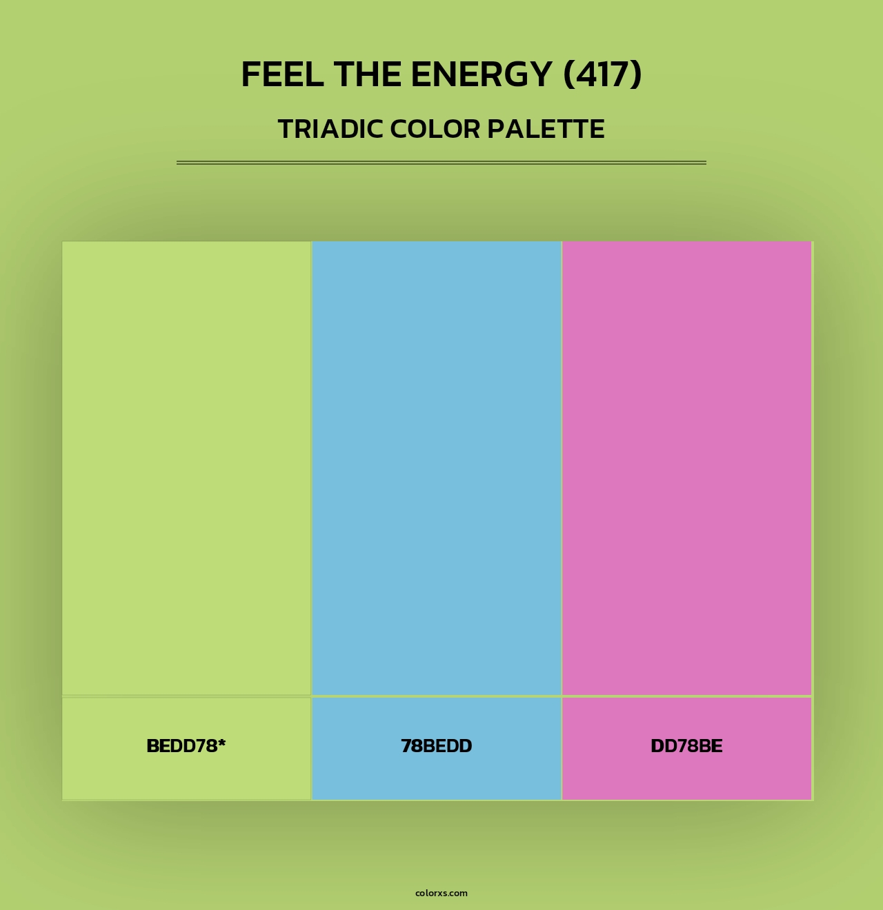 Feel the Energy (417) - Triadic Color Palette