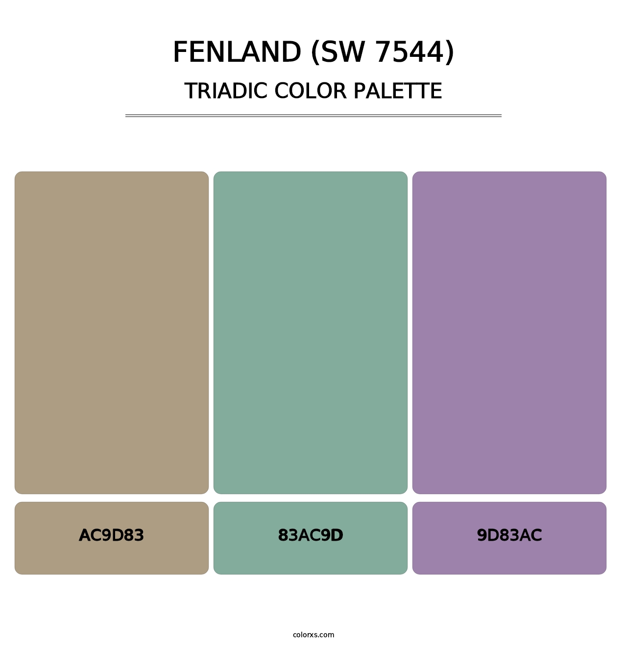 Fenland (SW 7544) - Triadic Color Palette