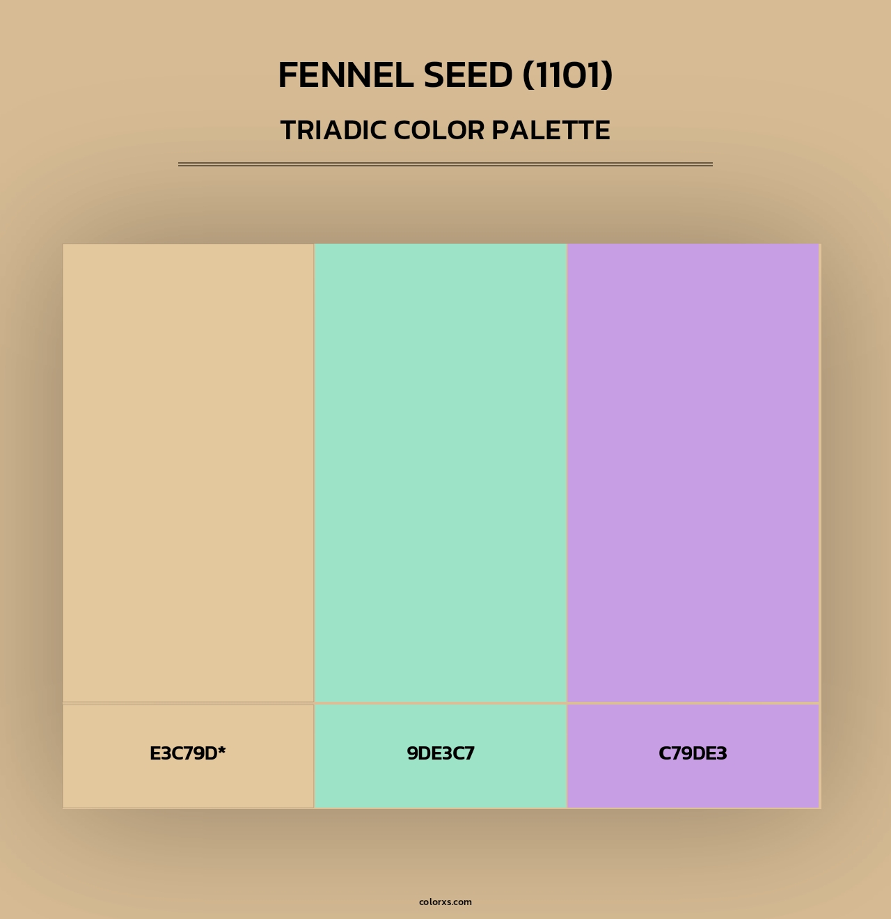Fennel Seed (1101) - Triadic Color Palette