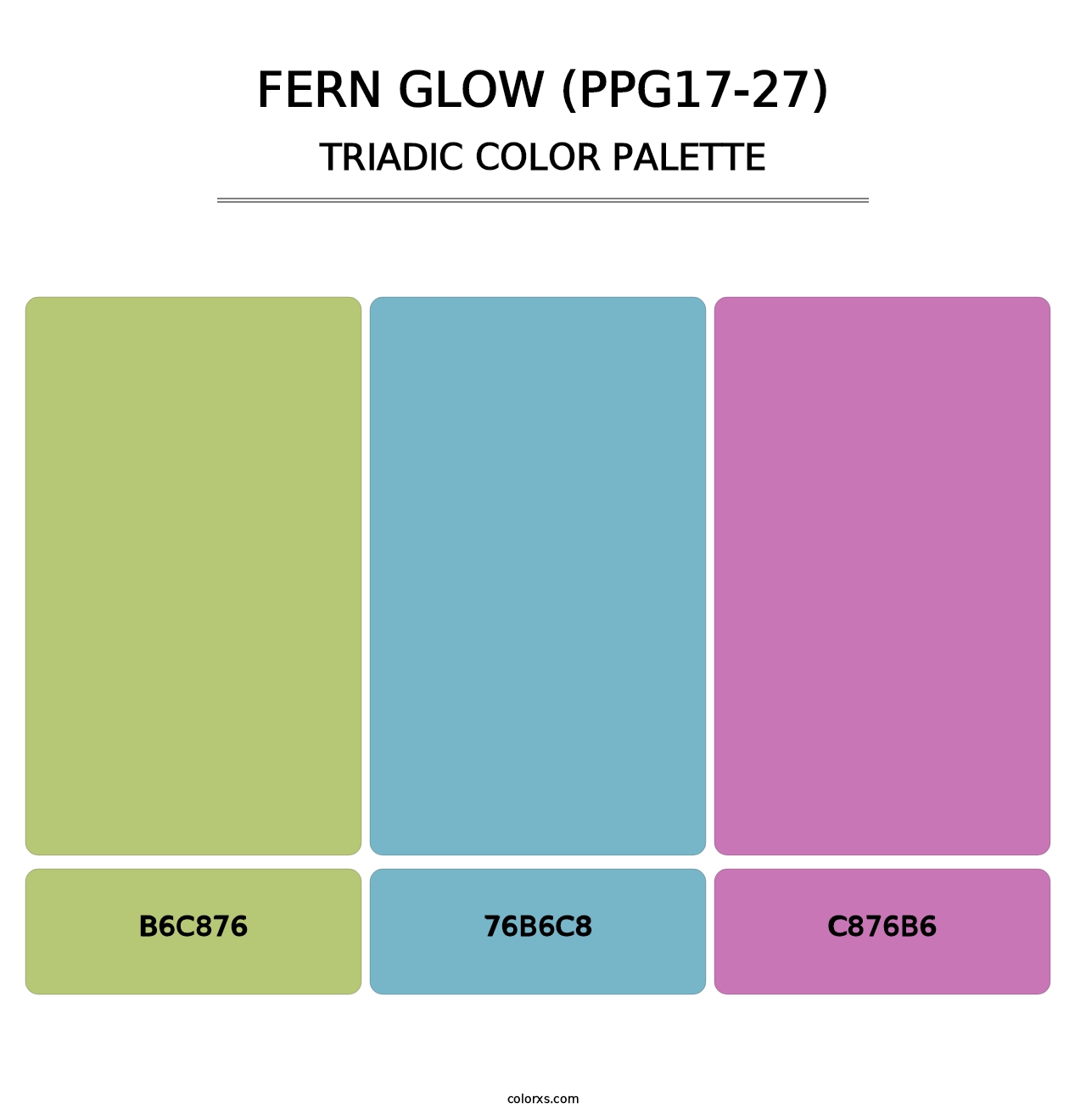 Fern Glow (PPG17-27) - Triadic Color Palette