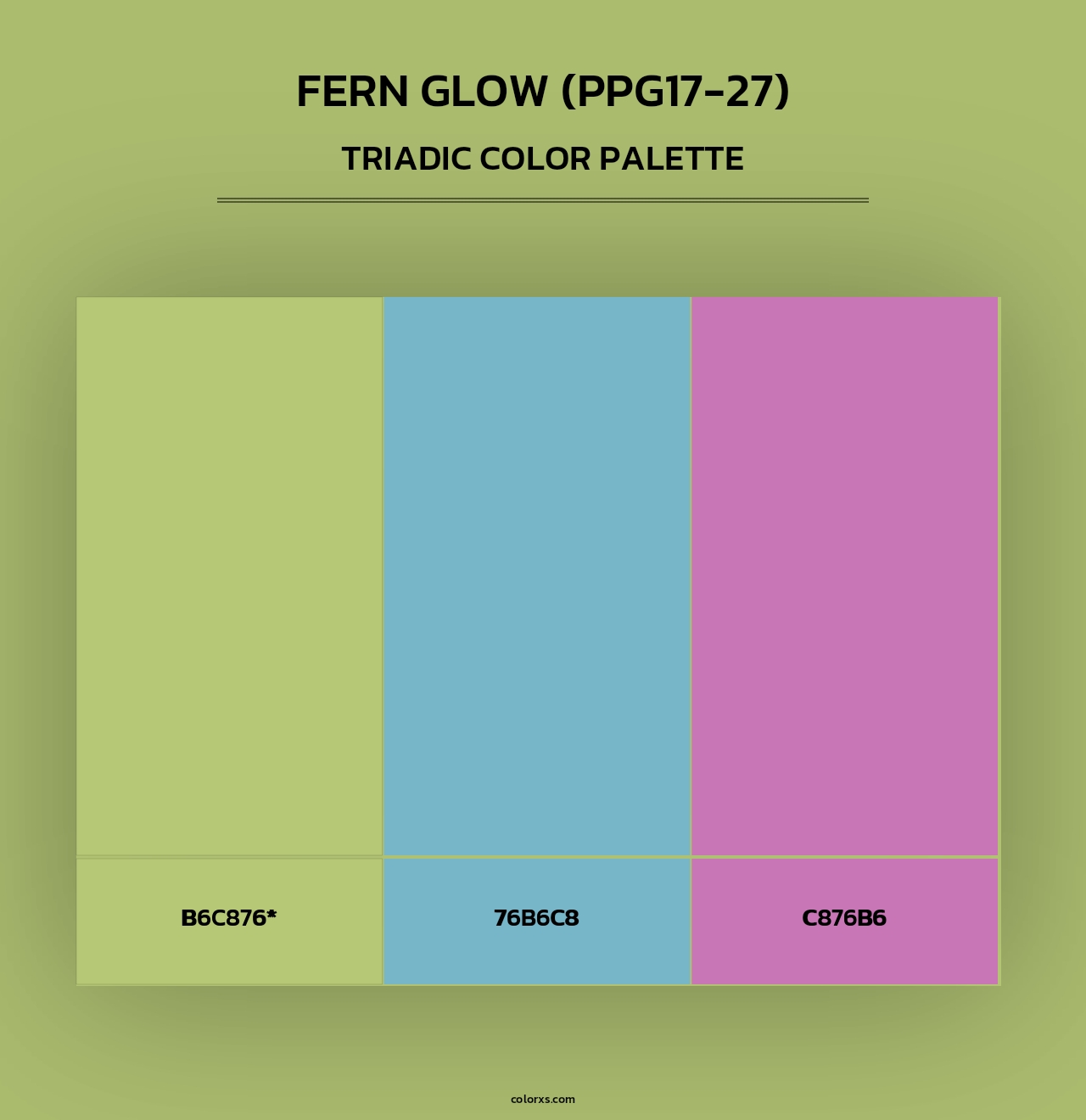 Fern Glow (PPG17-27) - Triadic Color Palette