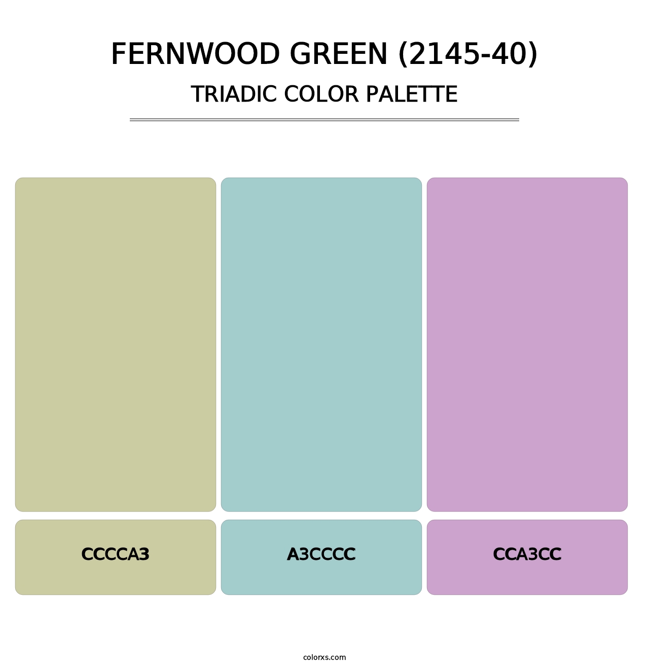 Fernwood Green (2145-40) - Triadic Color Palette