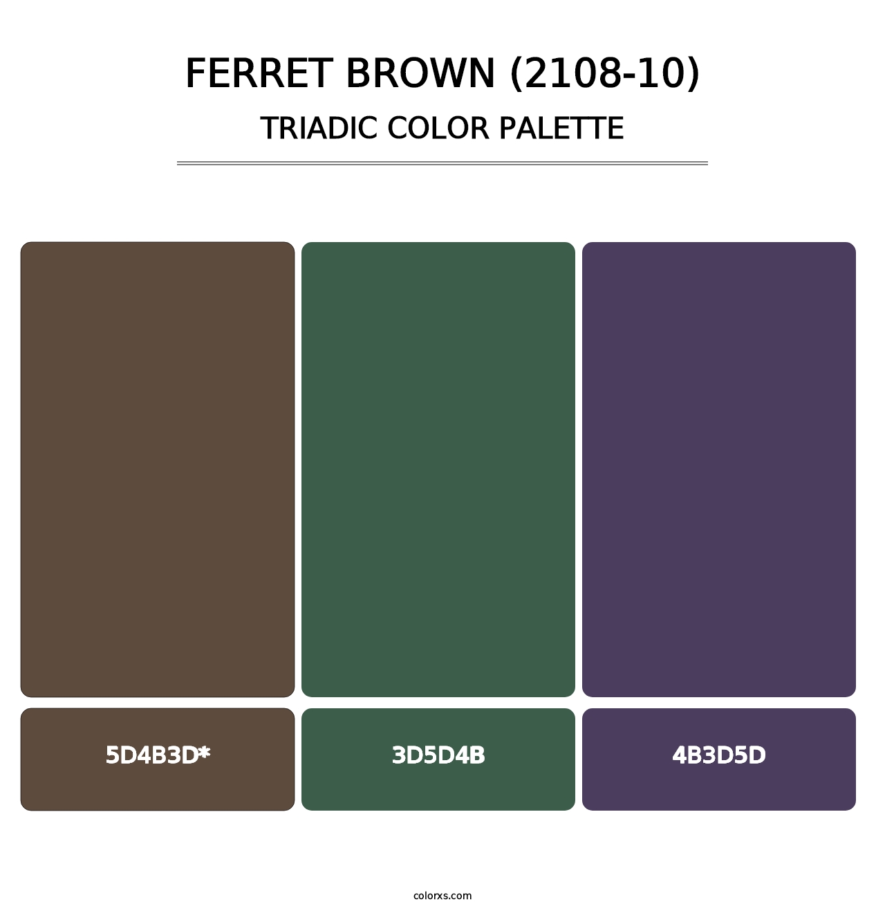 Ferret Brown (2108-10) - Triadic Color Palette