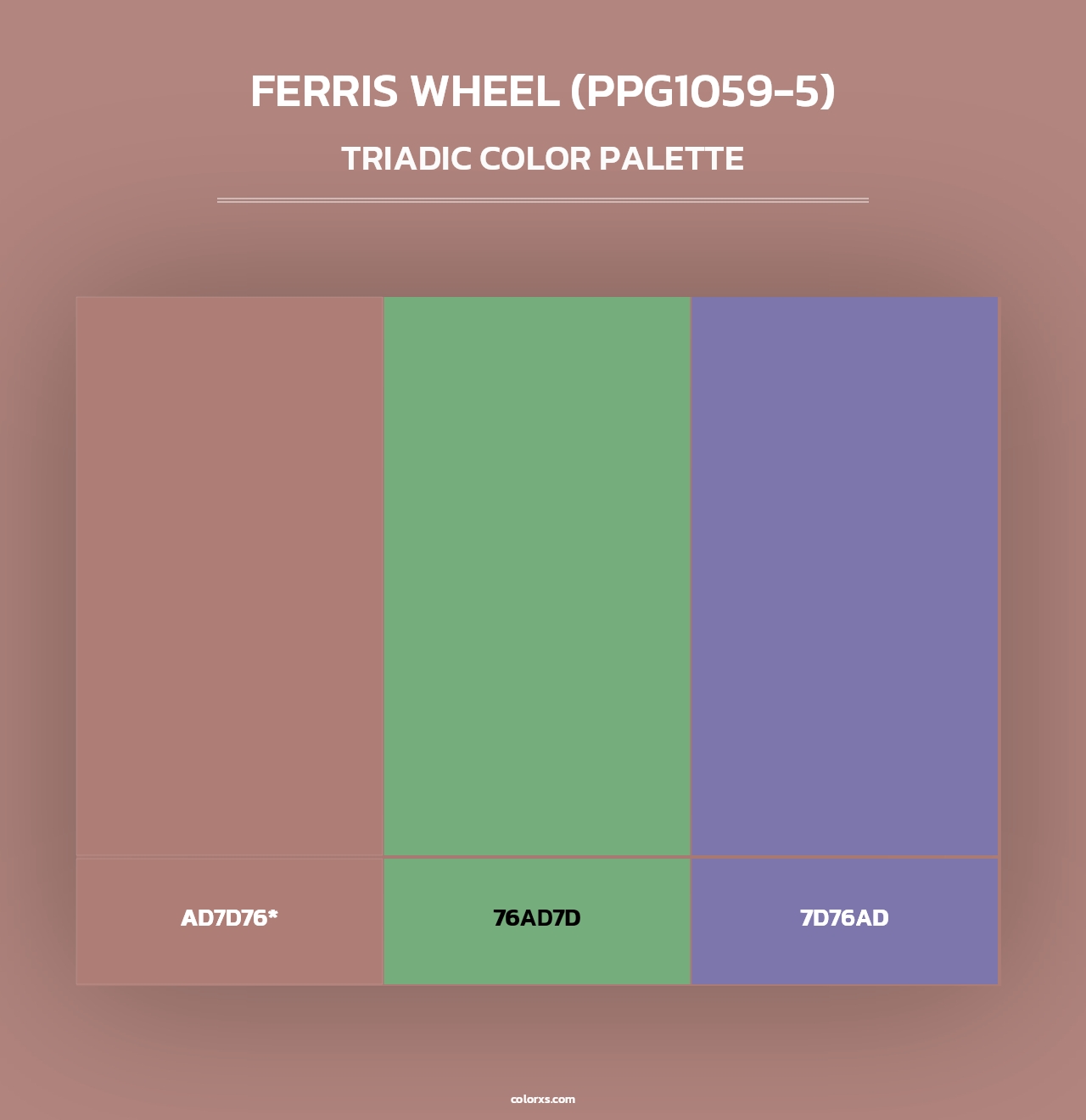 Ferris Wheel (PPG1059-5) - Triadic Color Palette