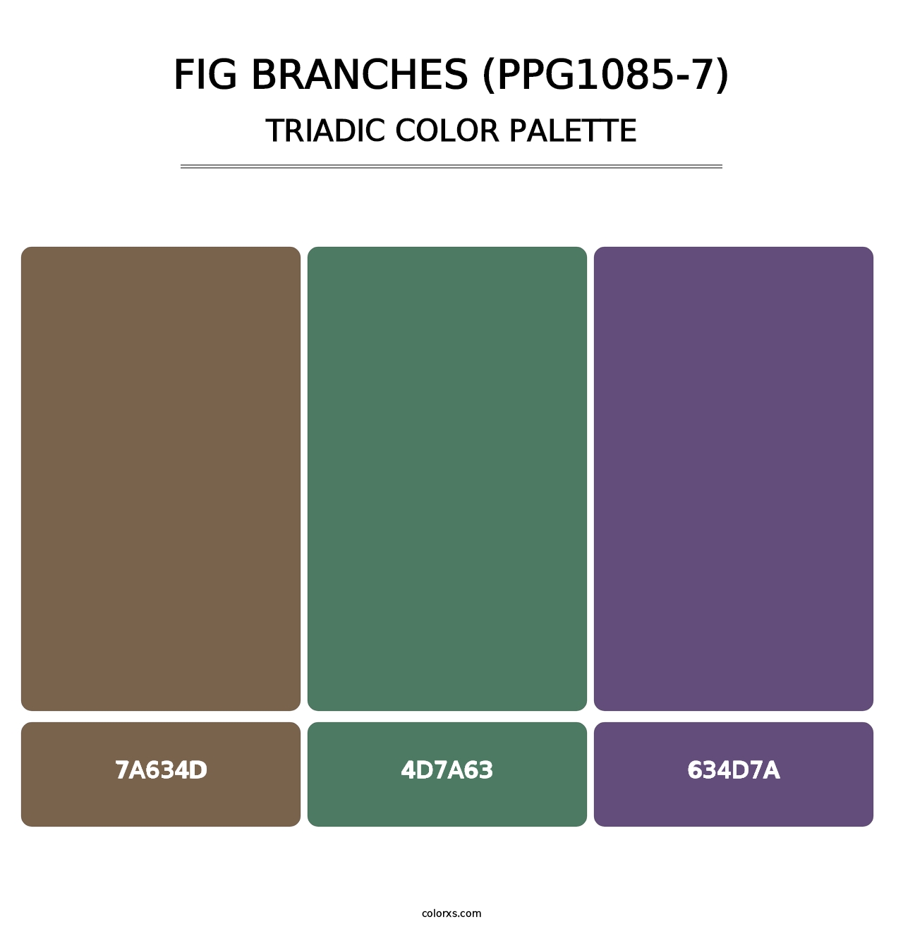 Fig Branches (PPG1085-7) - Triadic Color Palette