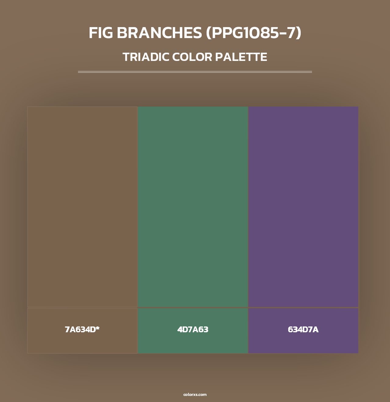 Fig Branches (PPG1085-7) - Triadic Color Palette