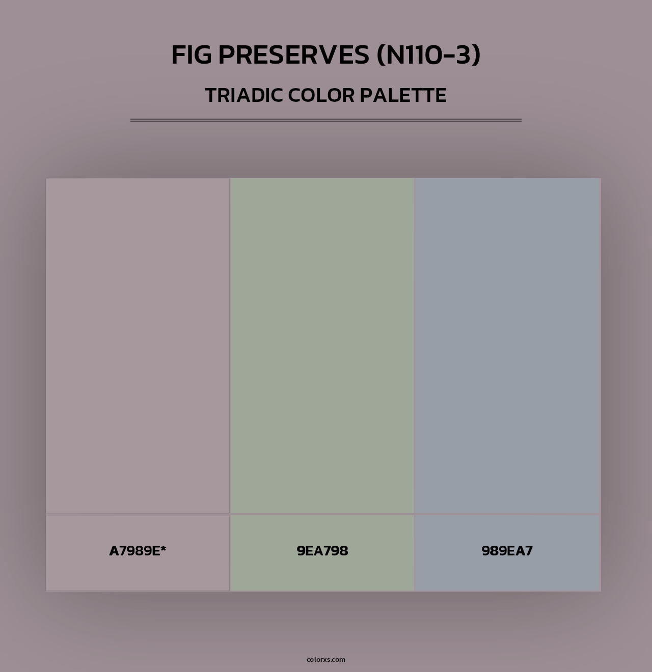 Fig Preserves (N110-3) - Triadic Color Palette