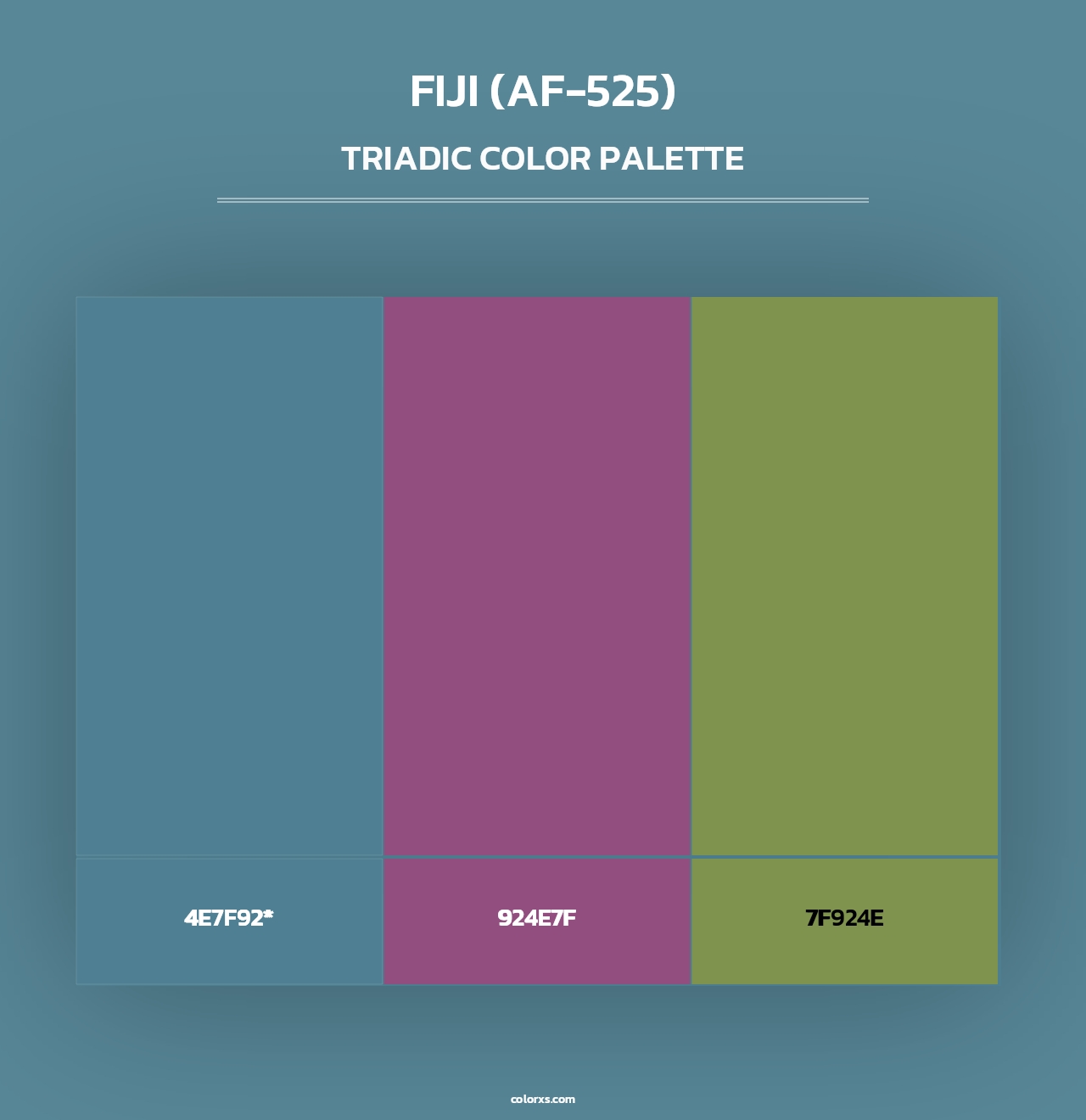 Fiji (AF-525) - Triadic Color Palette