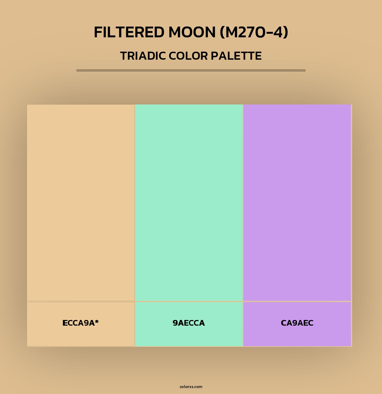 Filtered Moon (M270-4) - Triadic Color Palette