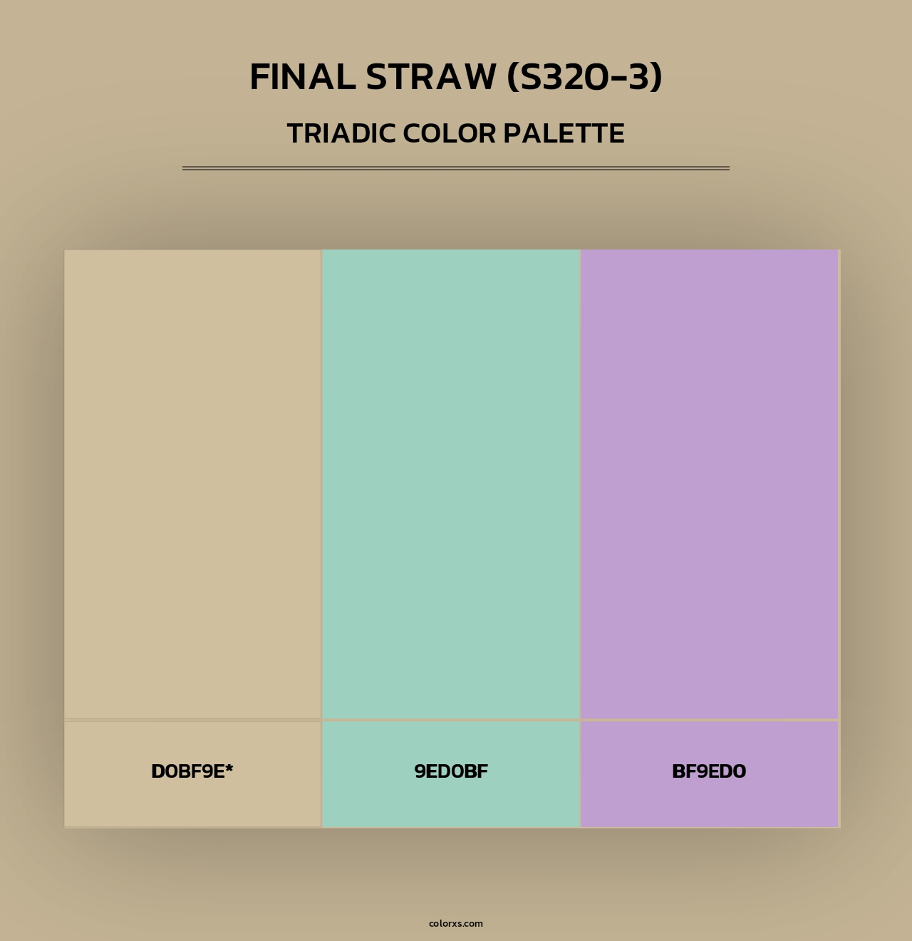 Final Straw (S320-3) - Triadic Color Palette