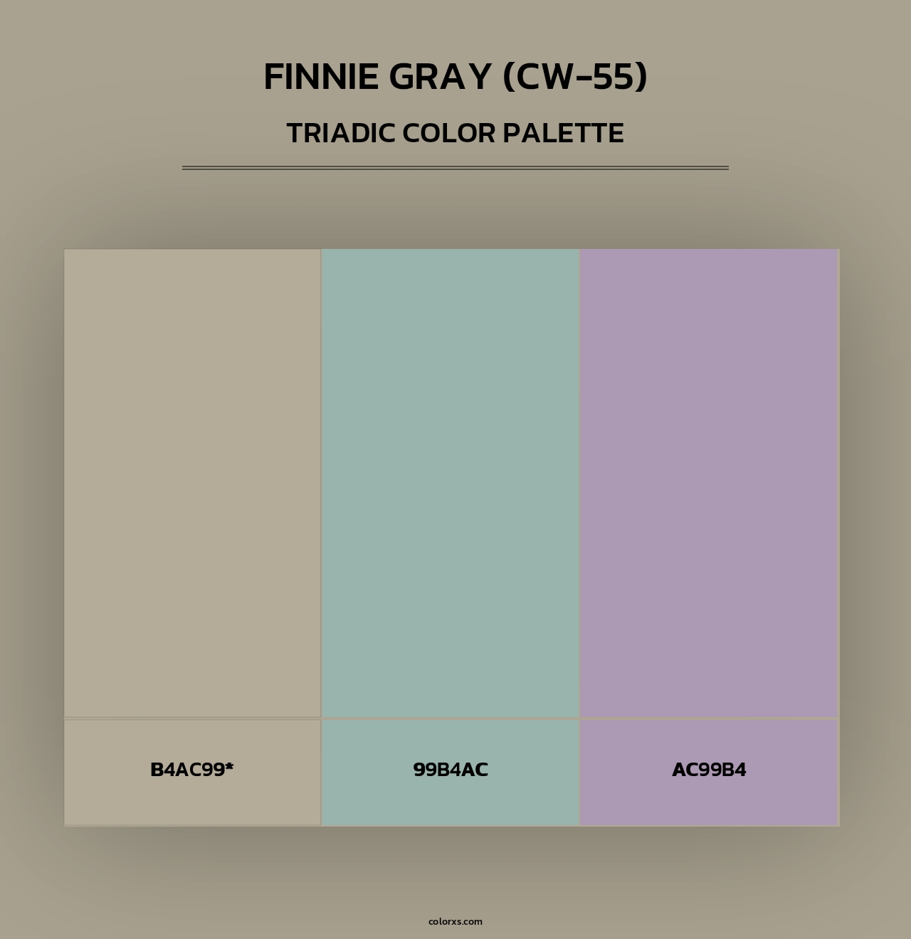 Finnie Gray (CW-55) - Triadic Color Palette