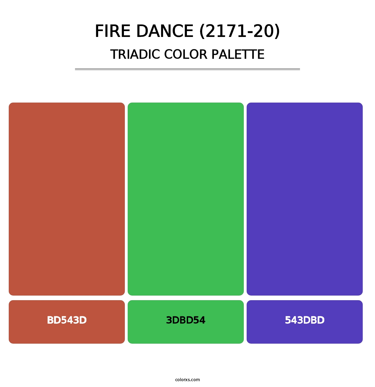 Fire Dance (2171-20) - Triadic Color Palette