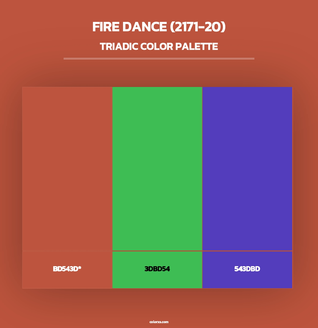 Fire Dance (2171-20) - Triadic Color Palette