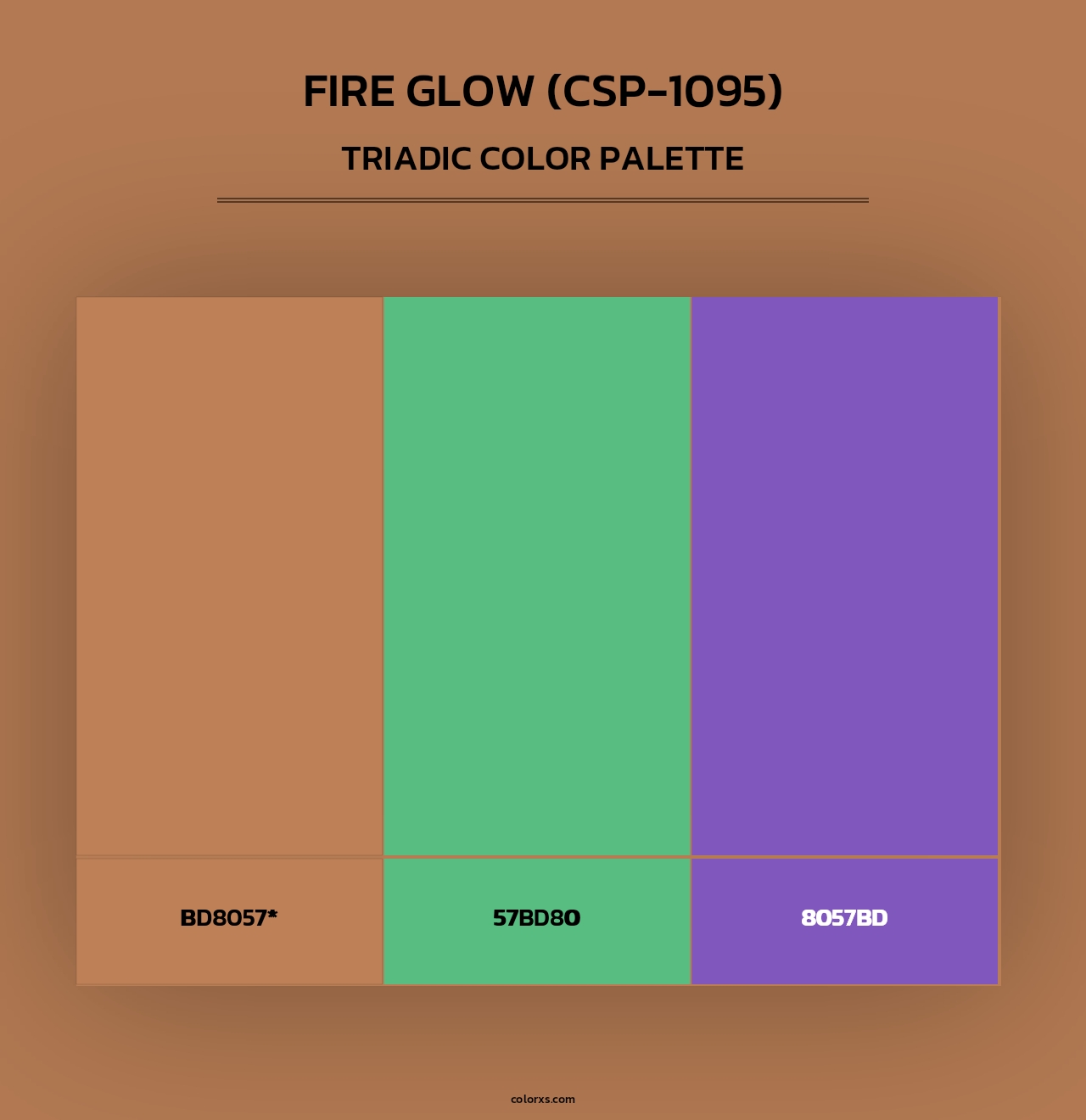 Fire Glow (CSP-1095) - Triadic Color Palette
