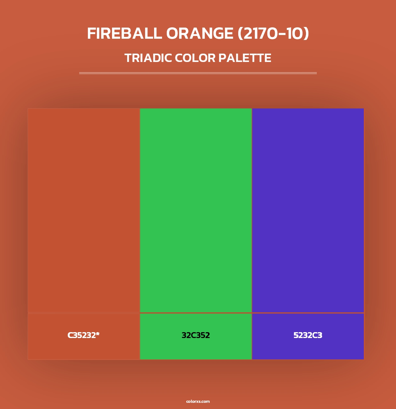 Fireball Orange (2170-10) - Triadic Color Palette