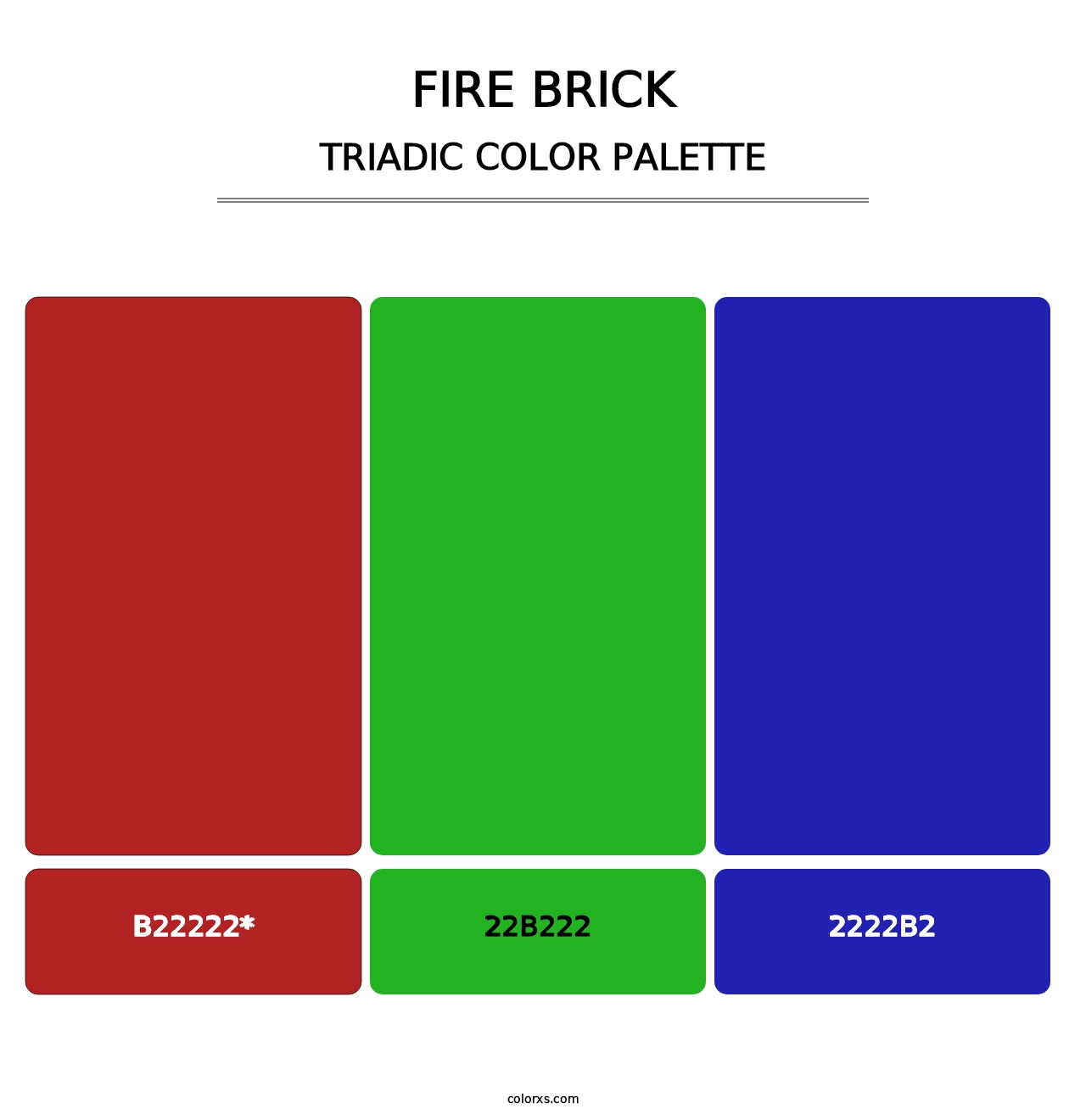 Fire Brick - Triadic Color Palette