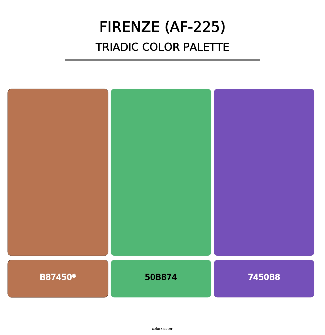 Firenze (AF-225) - Triadic Color Palette