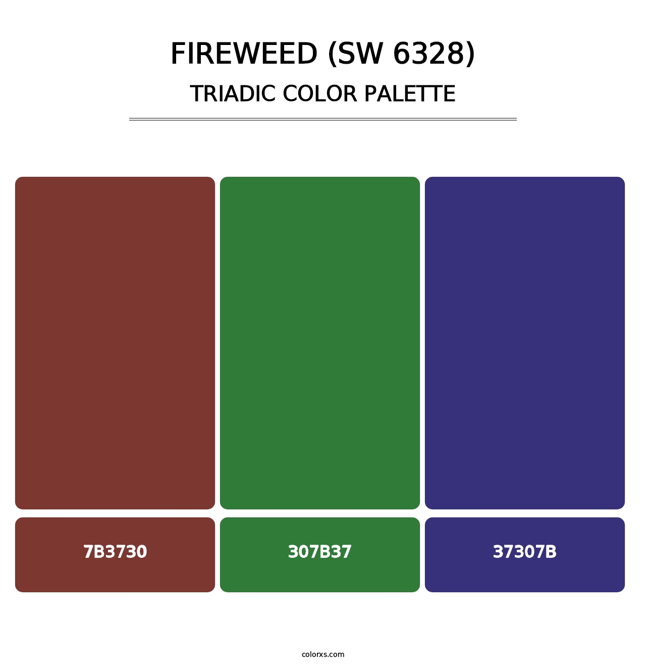 Fireweed (SW 6328) - Triadic Color Palette
