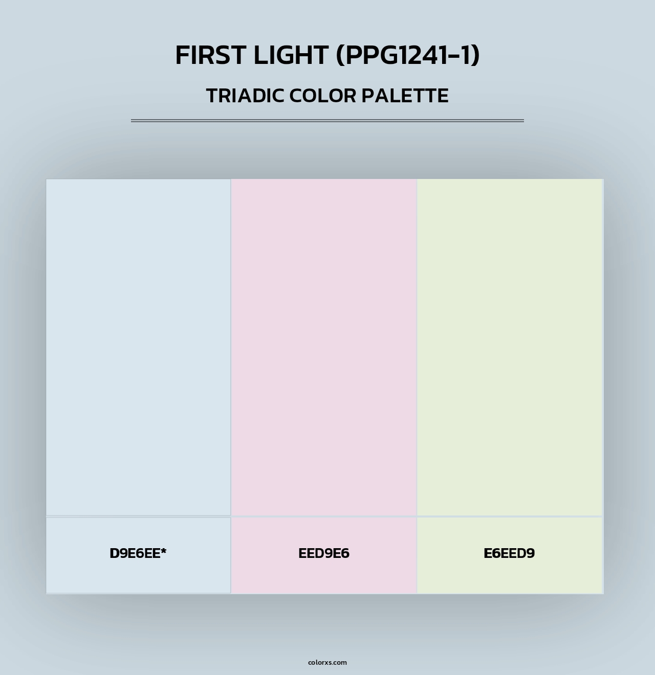 First Light (PPG1241-1) - Triadic Color Palette