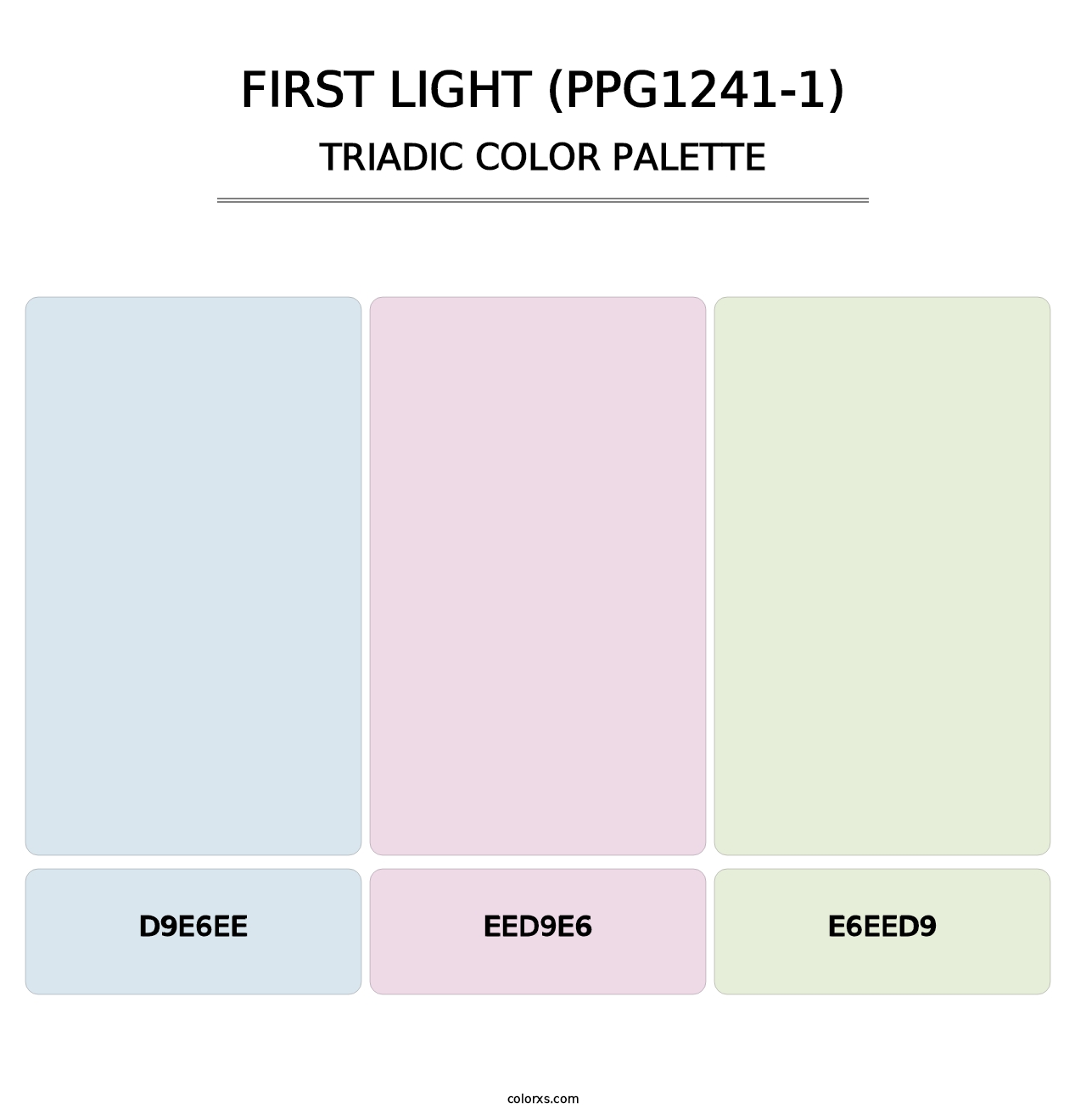 First Light (PPG1241-1) - Triadic Color Palette