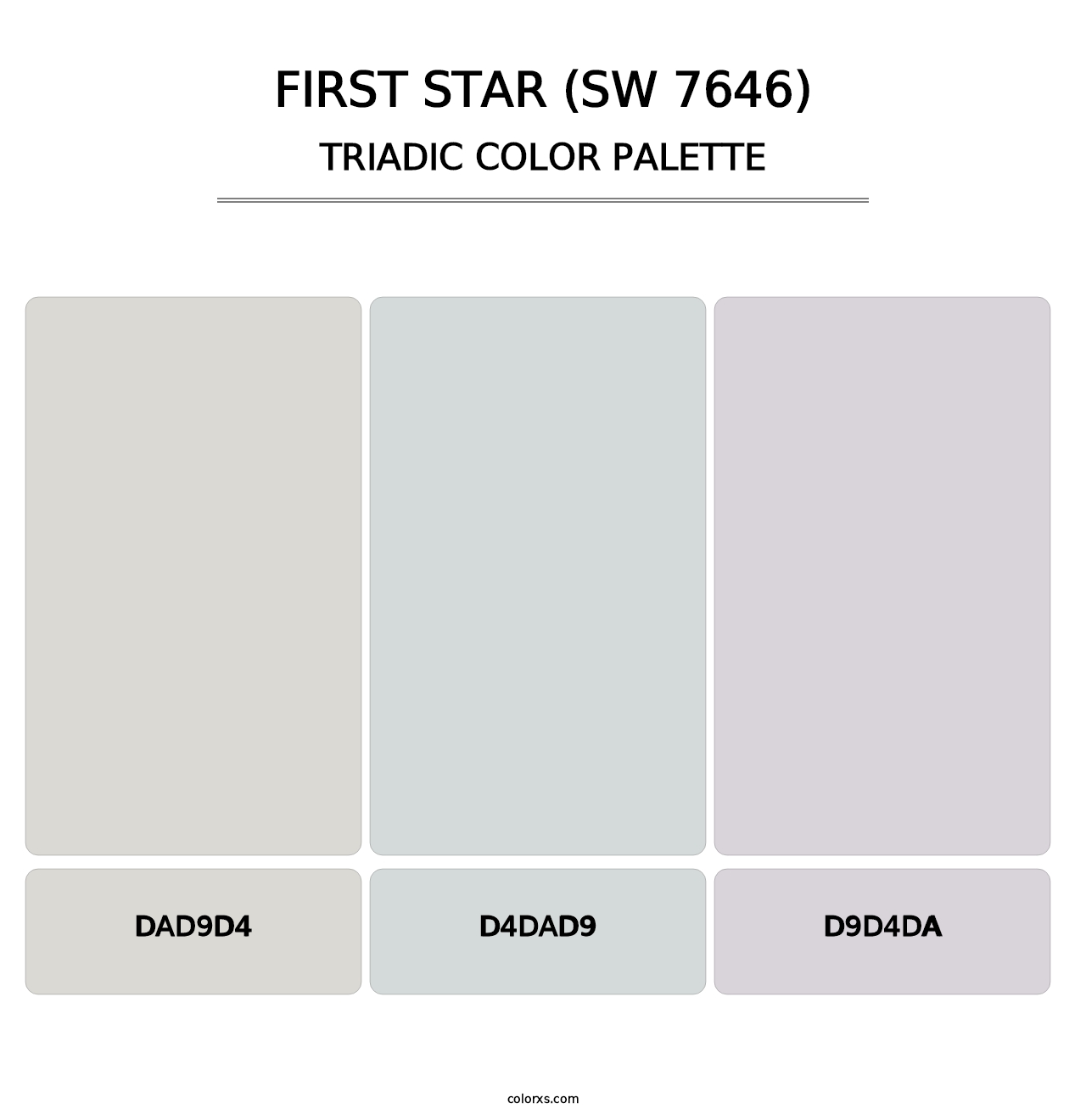 First Star (SW 7646) - Triadic Color Palette