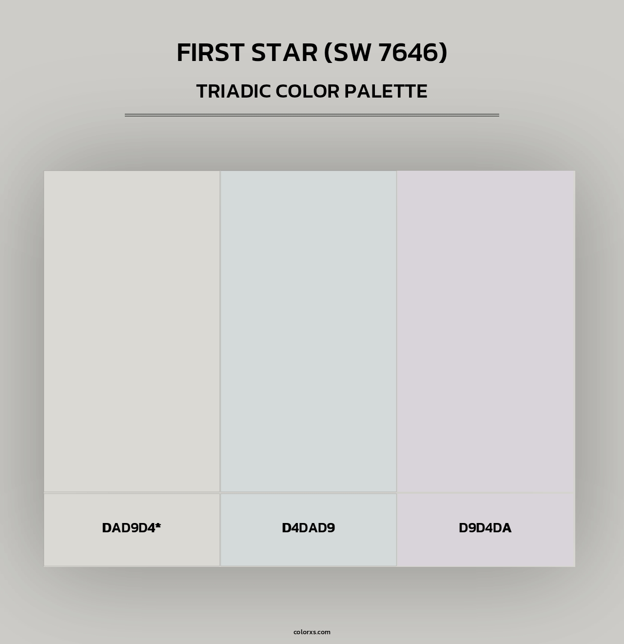 First Star (SW 7646) - Triadic Color Palette