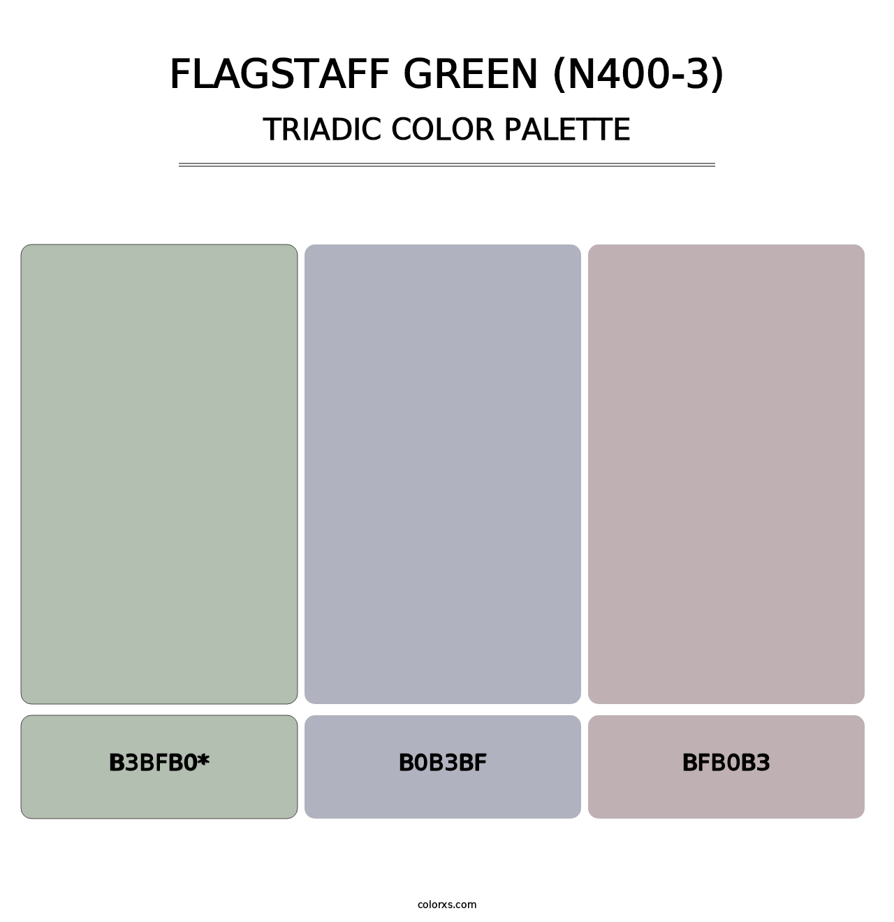Flagstaff Green (N400-3) - Triadic Color Palette