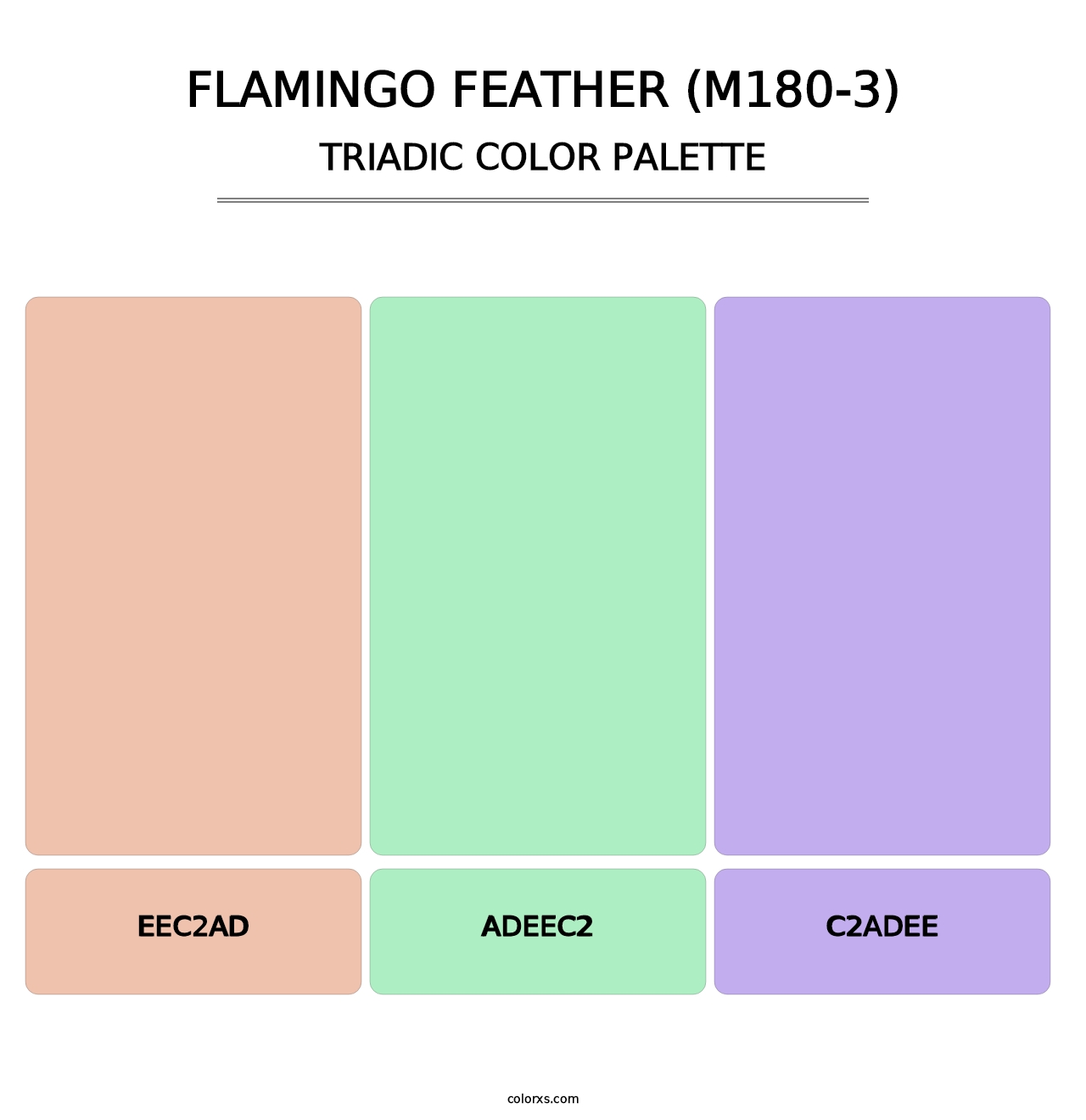 Flamingo Feather (M180-3) - Triadic Color Palette
