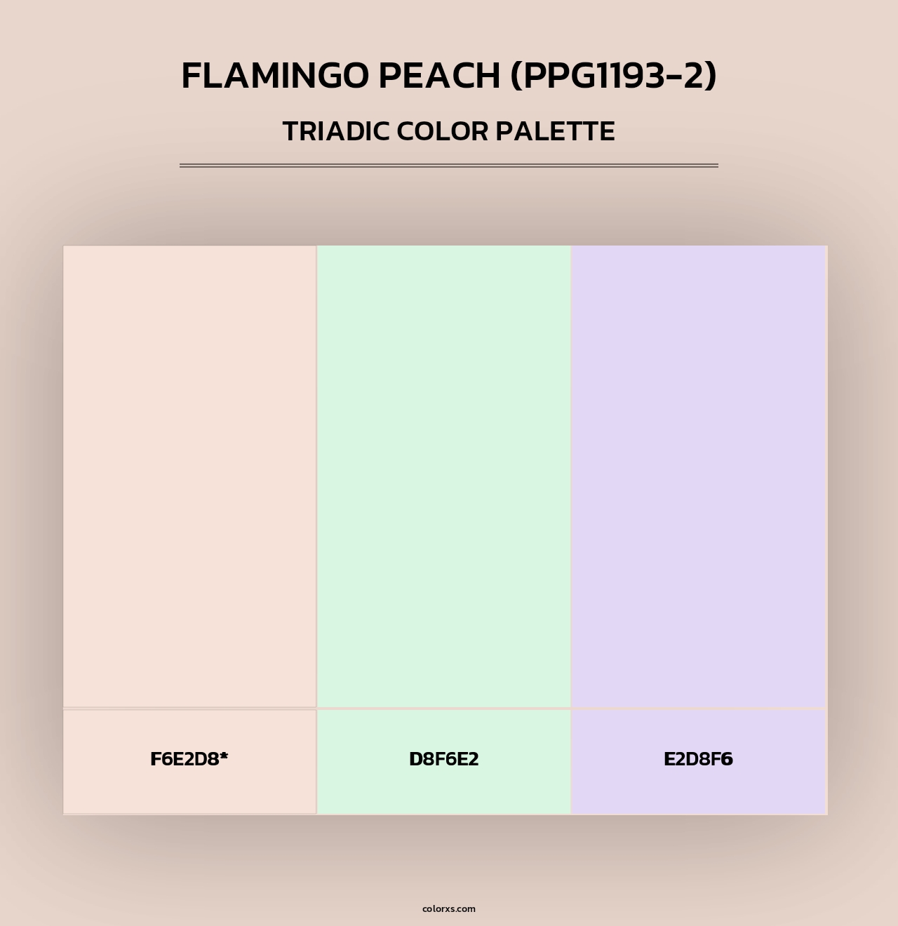 Flamingo Peach (PPG1193-2) - Triadic Color Palette