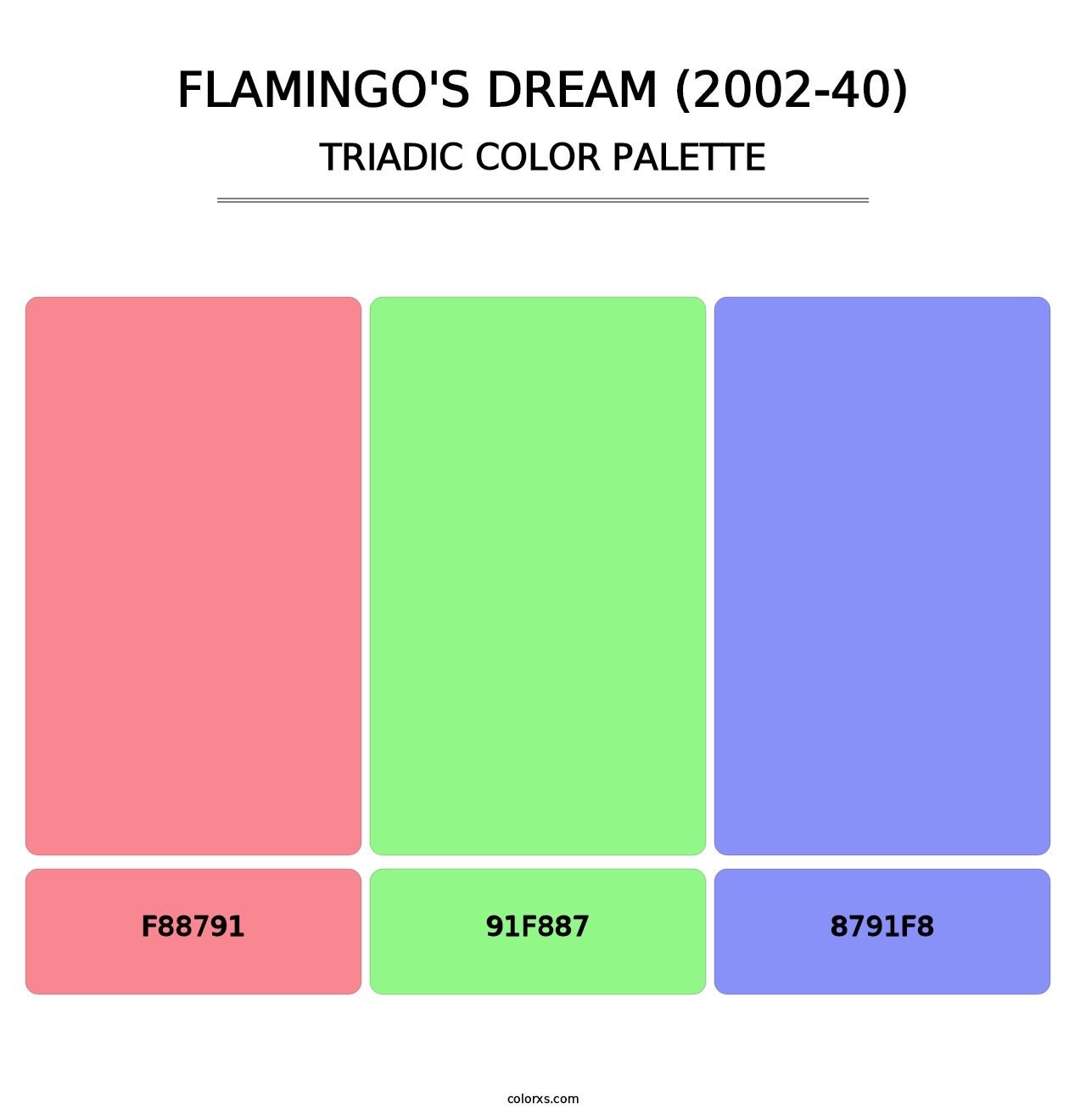 Flamingo's Dream (2002-40) - Triadic Color Palette