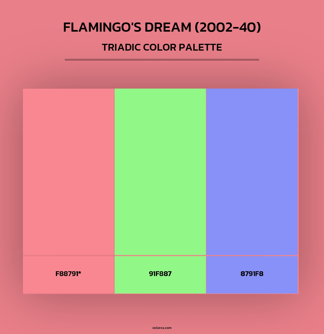 Flamingo's Dream (2002-40) - Triadic Color Palette