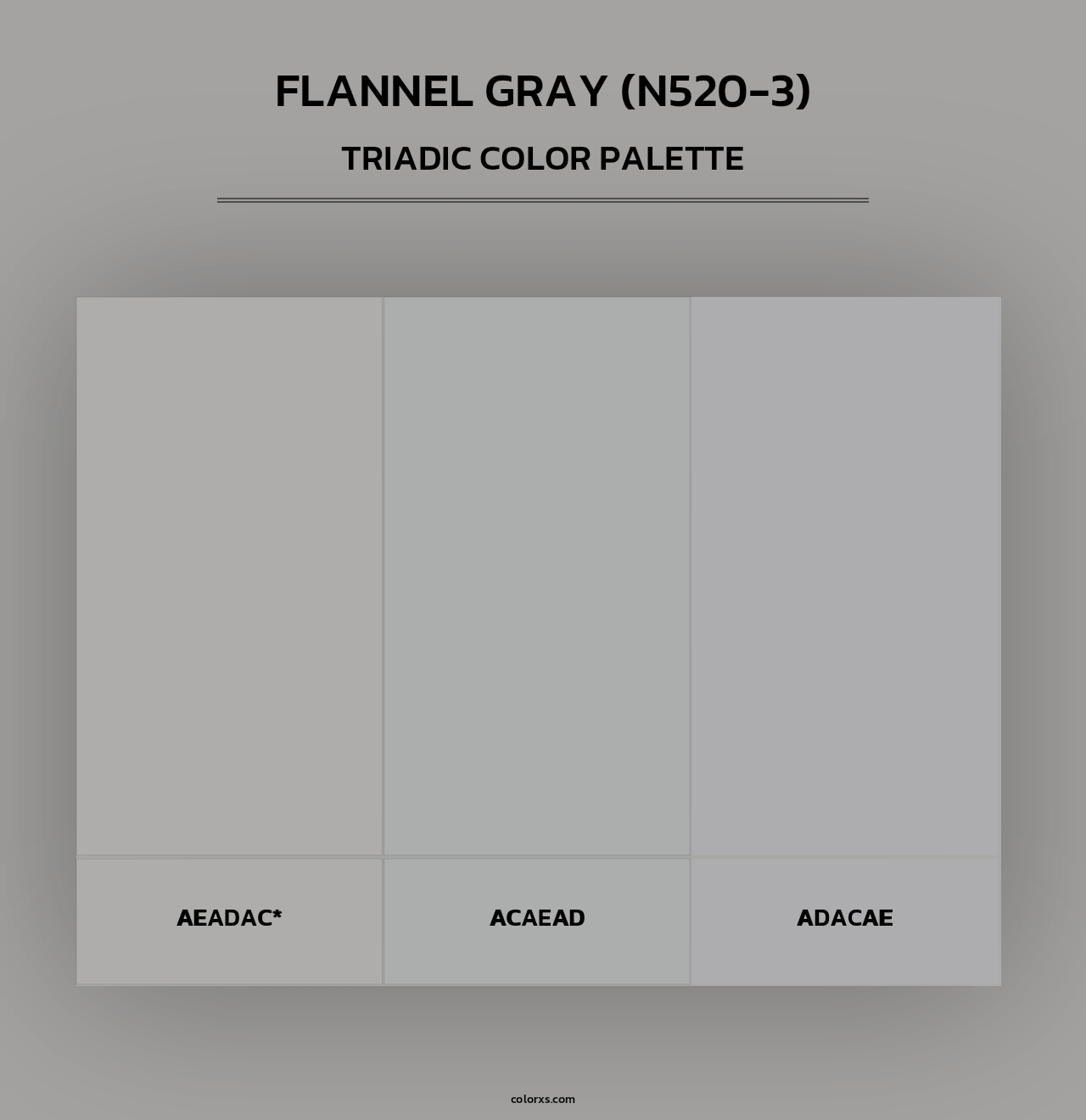Flannel Gray (N520-3) - Triadic Color Palette