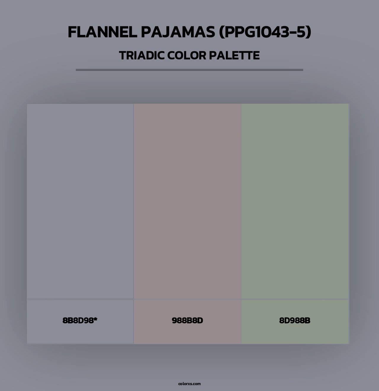 Flannel Pajamas (PPG1043-5) - Triadic Color Palette