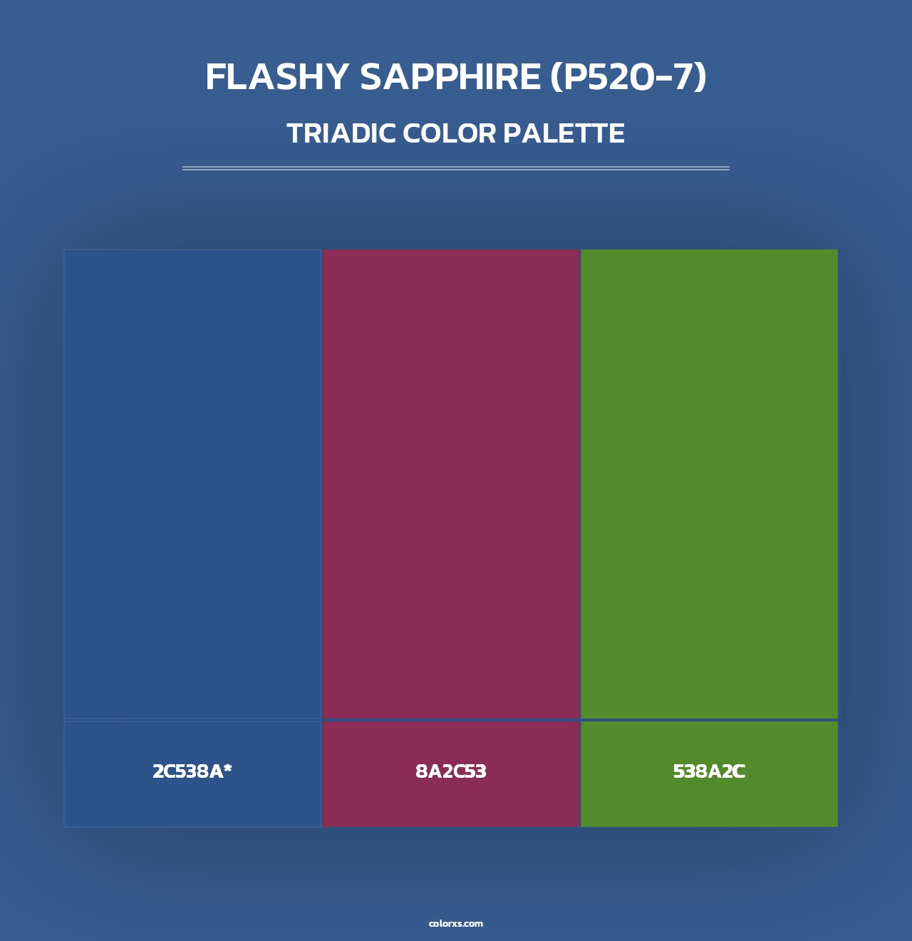 Flashy Sapphire (P520-7) - Triadic Color Palette