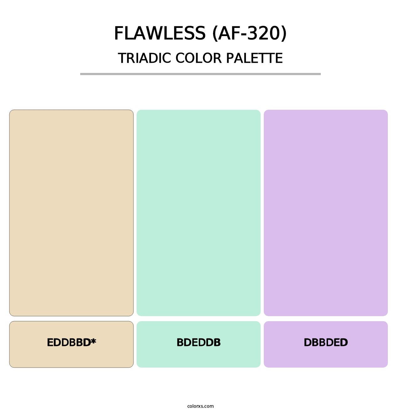 Flawless (AF-320) - Triadic Color Palette