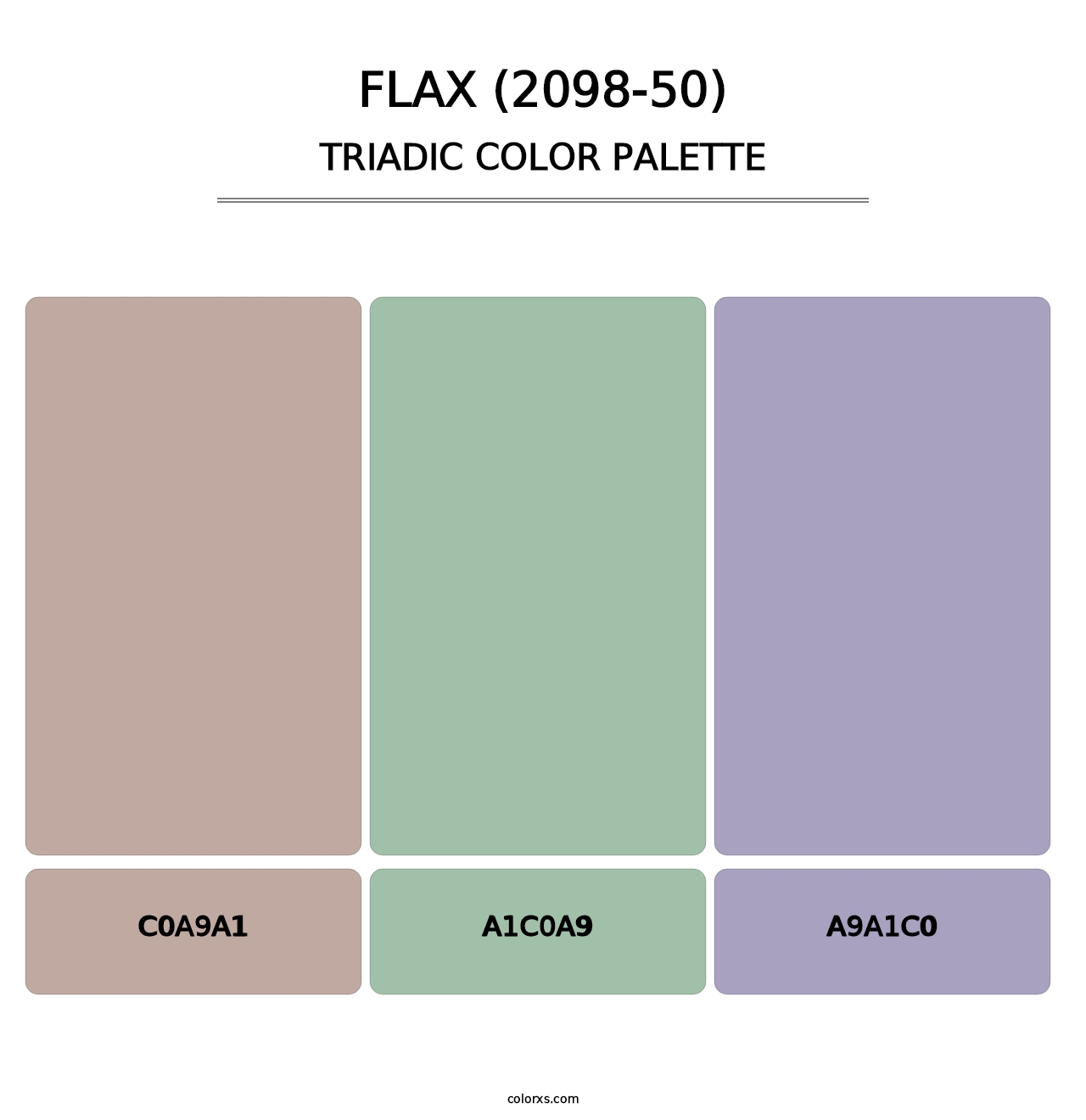 Flax (2098-50) - Triadic Color Palette
