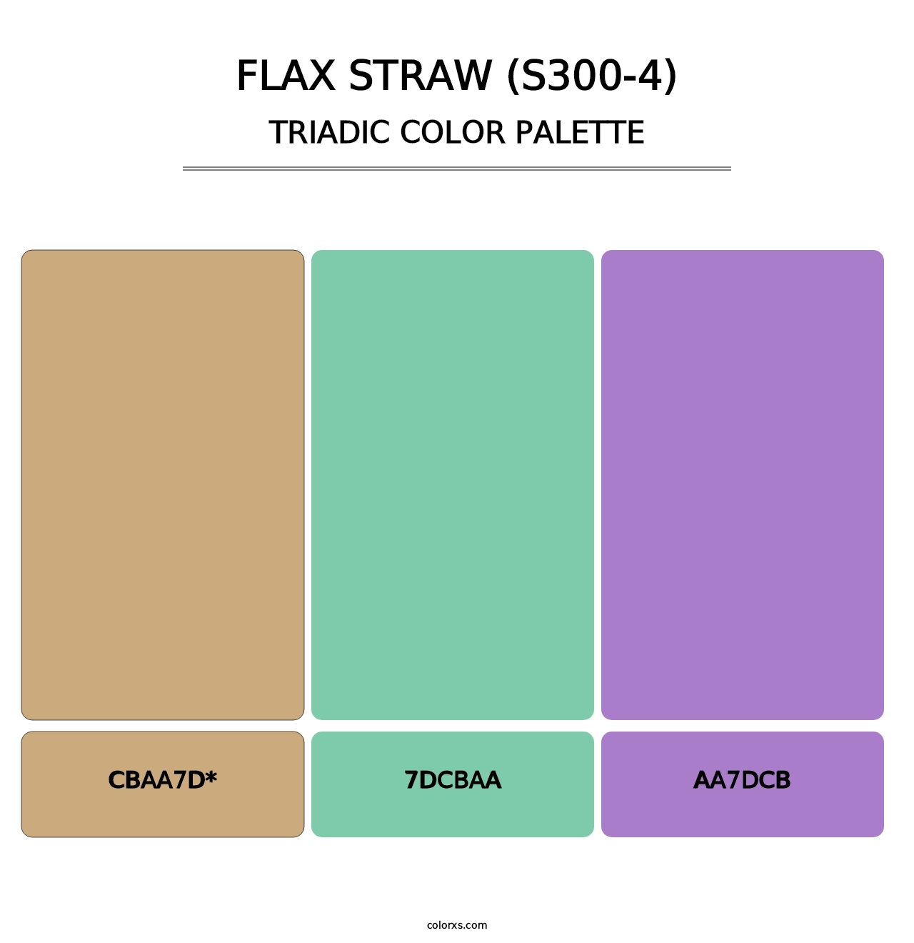 Flax Straw (S300-4) - Triadic Color Palette