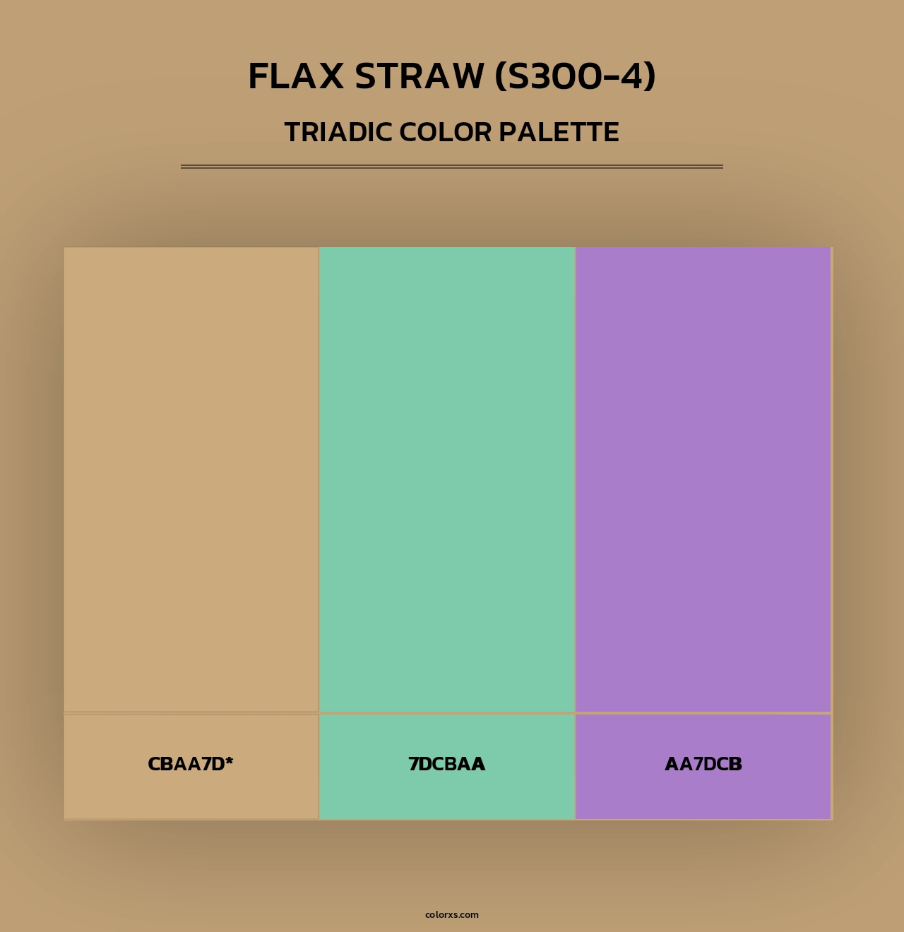 Flax Straw (S300-4) - Triadic Color Palette