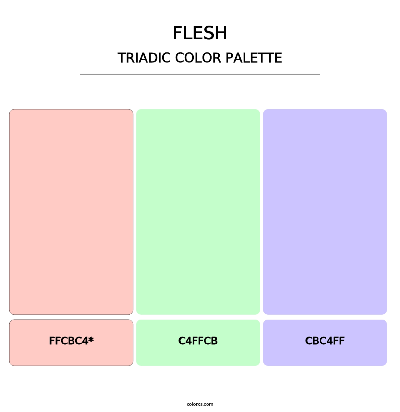 Flesh - Triadic Color Palette