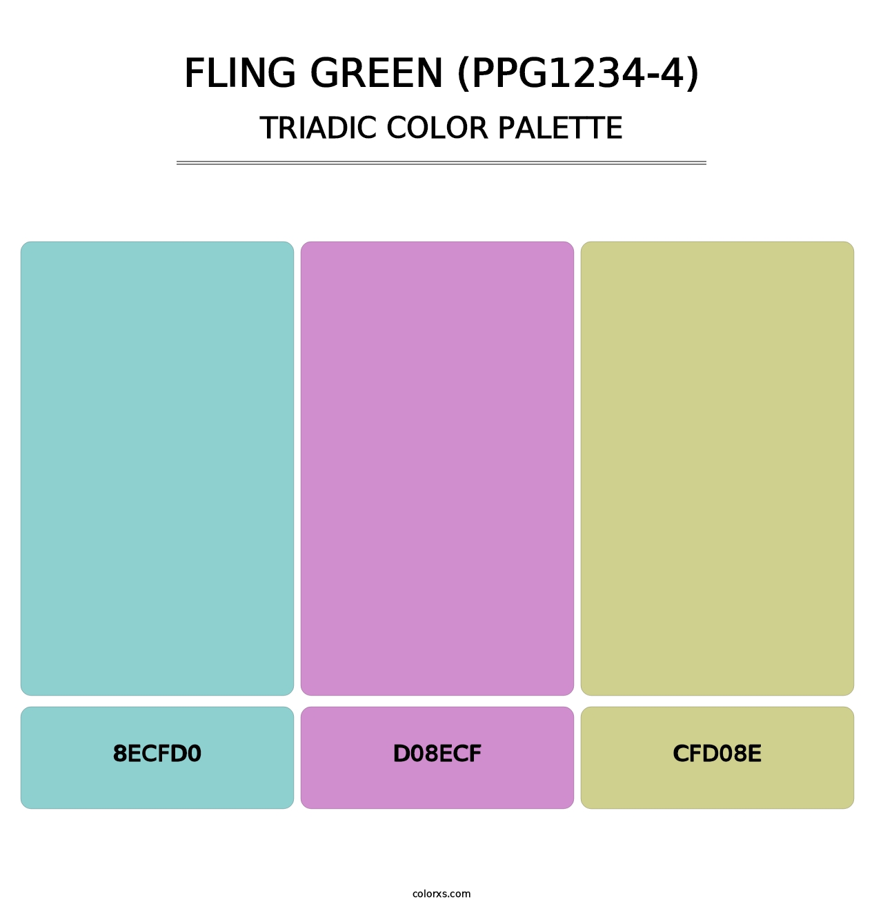 Fling Green (PPG1234-4) - Triadic Color Palette