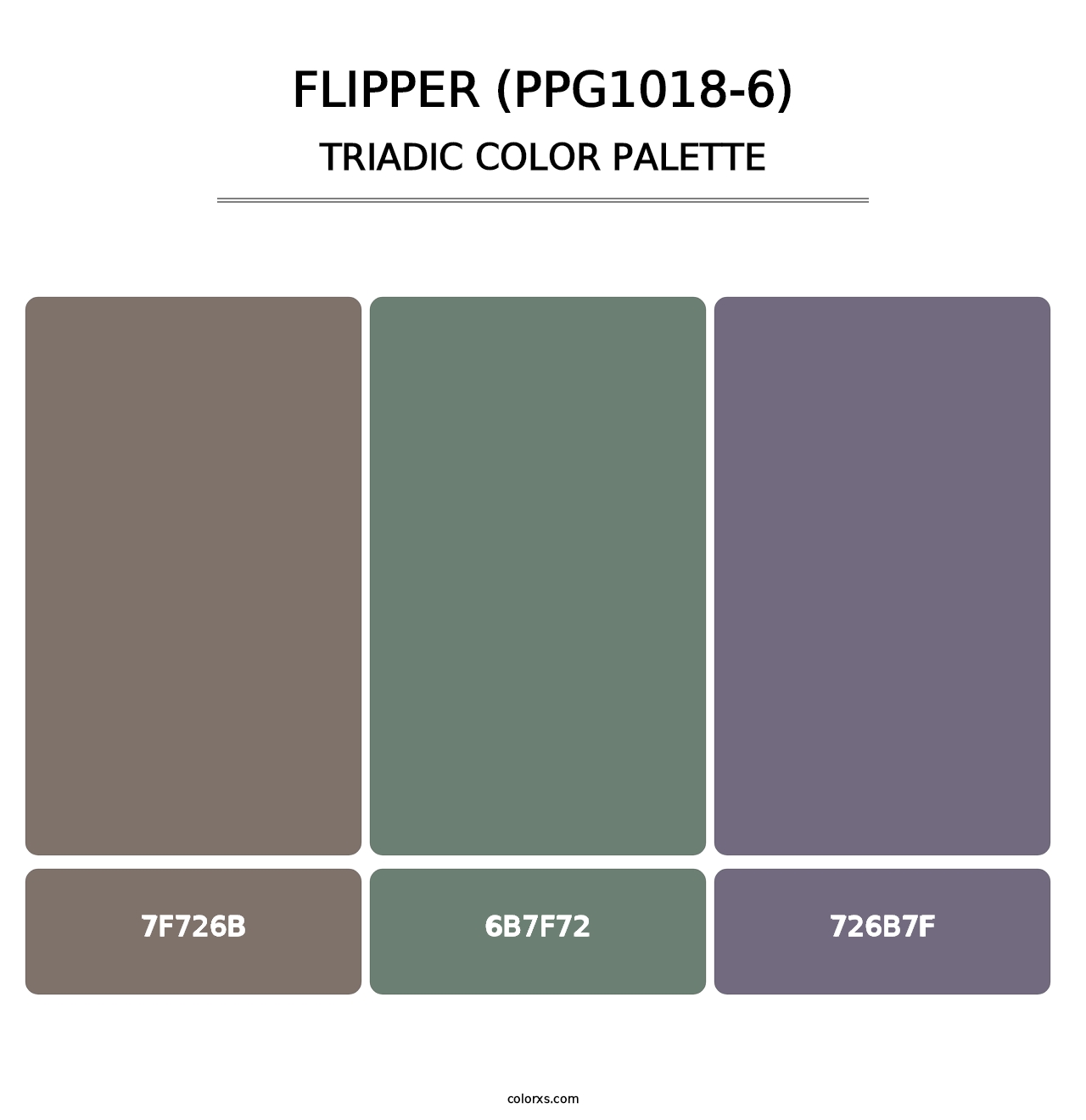 Flipper (PPG1018-6) - Triadic Color Palette