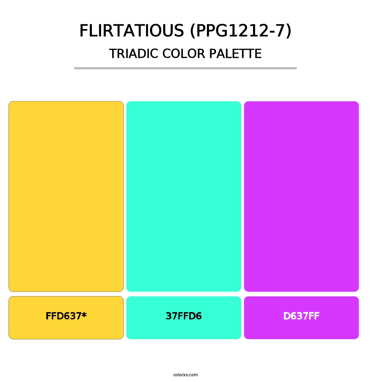 Flirtatious (PPG1212-7) - Triadic Color Palette