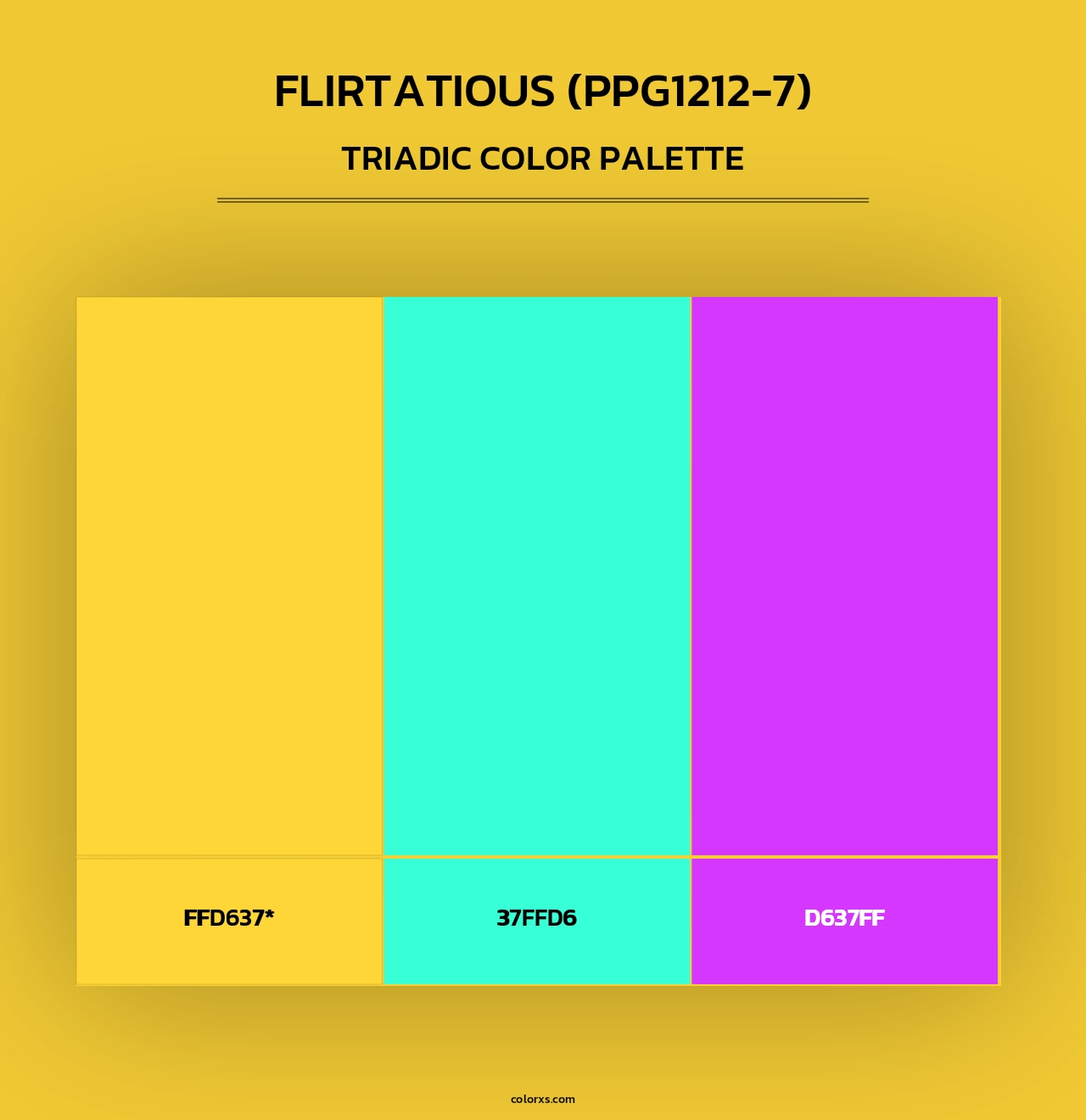 Flirtatious (PPG1212-7) - Triadic Color Palette