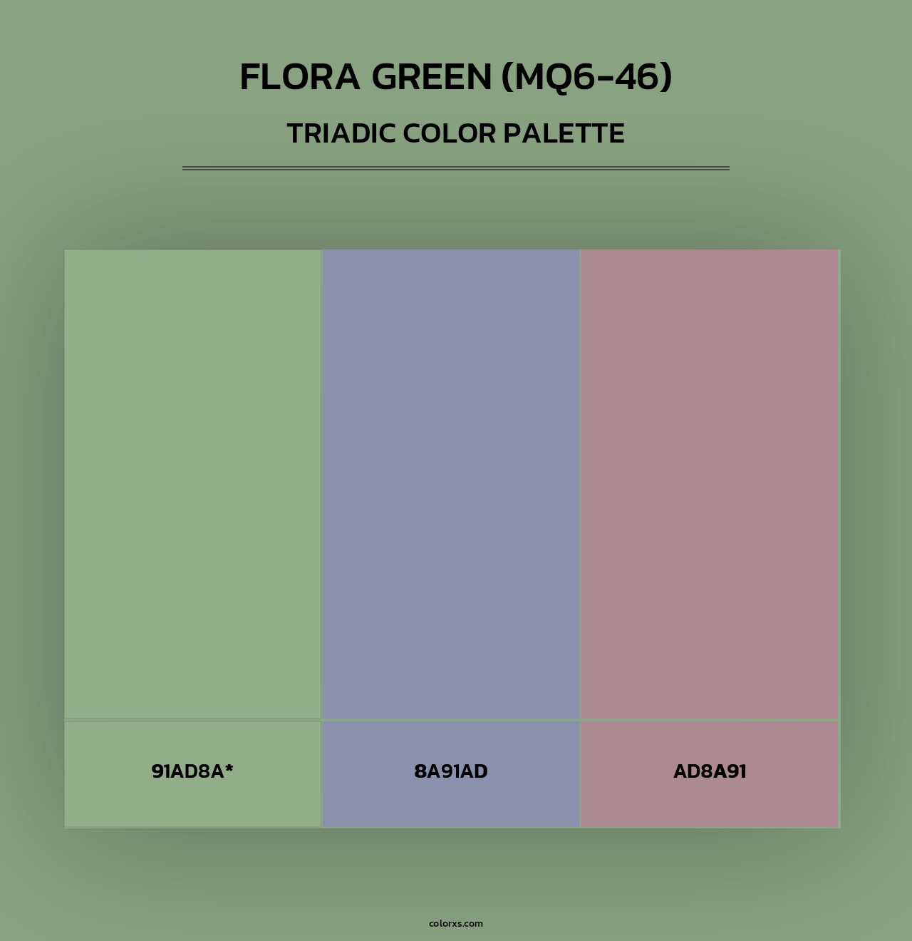 Flora Green (MQ6-46) - Triadic Color Palette